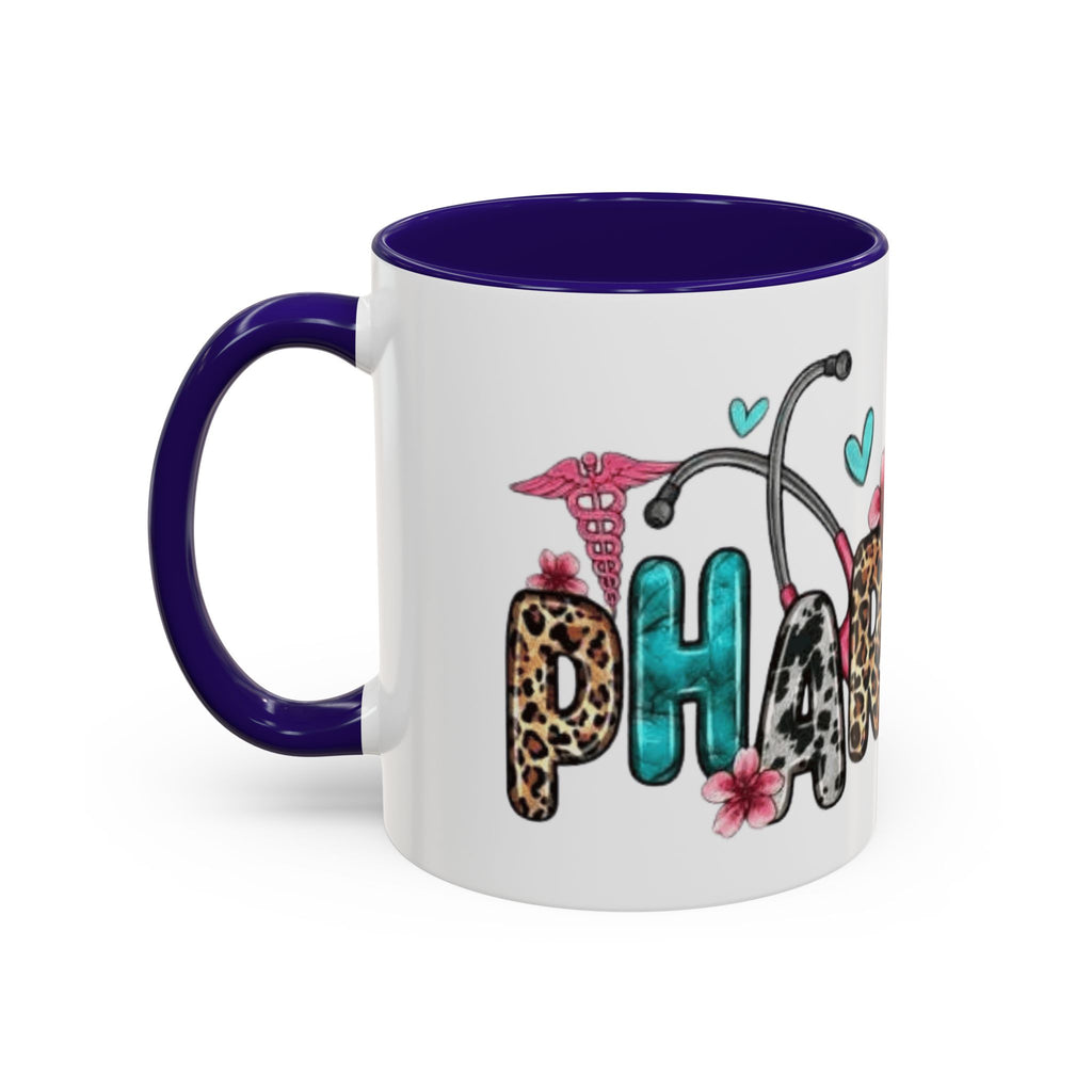 Pharmacy Nurse Coffee Mug — Cute Leopard & Teal Medical Design (11oz/15oz)Christmas mug for all healthcare heroes