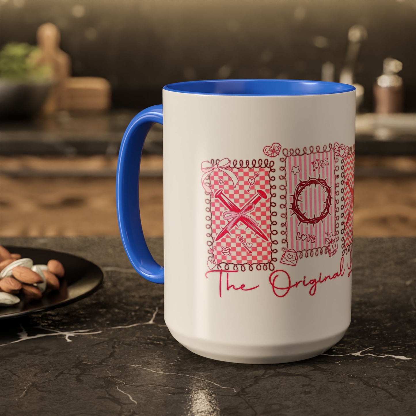 Love Letters XOXO Ceramic Mug — Colorful 11oz & 15oz Coffee Cup