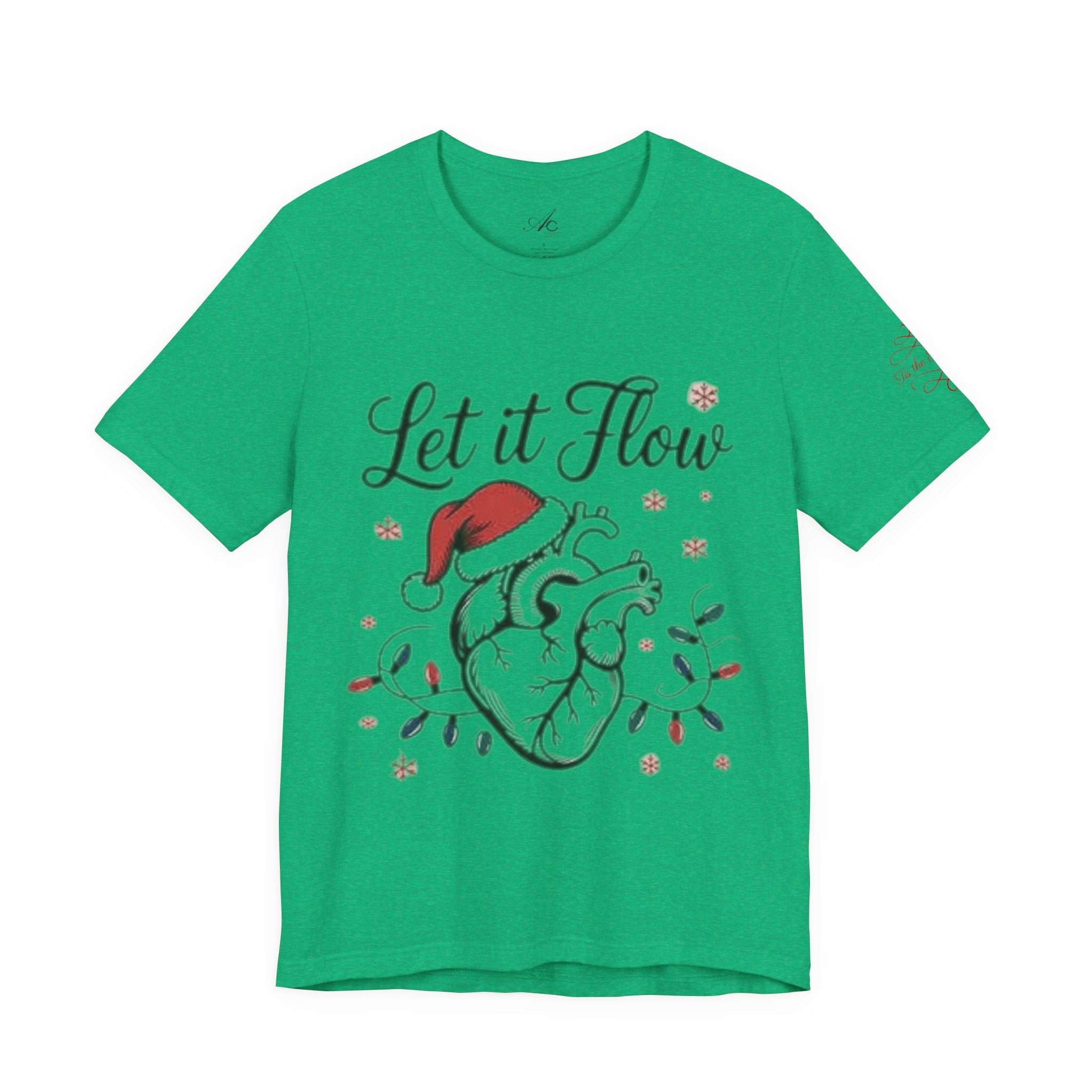 Let It Flow Heart Tee  Christmas Anatomical Heart Shirt
