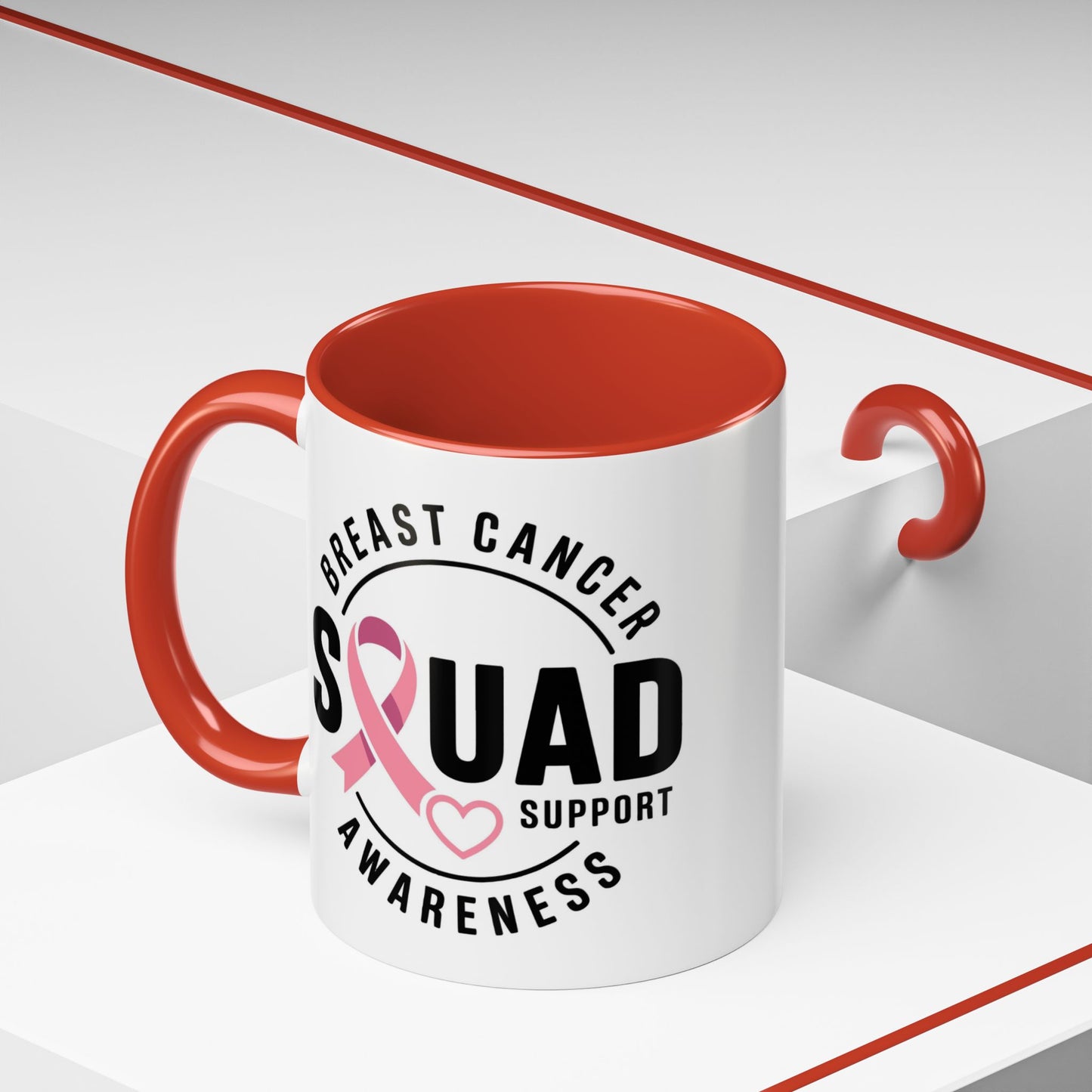 Breast Cancer Awareness Coffee Mug - Support Your Squad