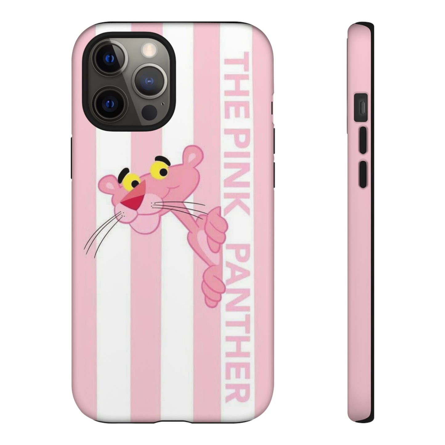 Pink Panther Tough Case Retro Striped Phone Case with "The Pink Panther" Design