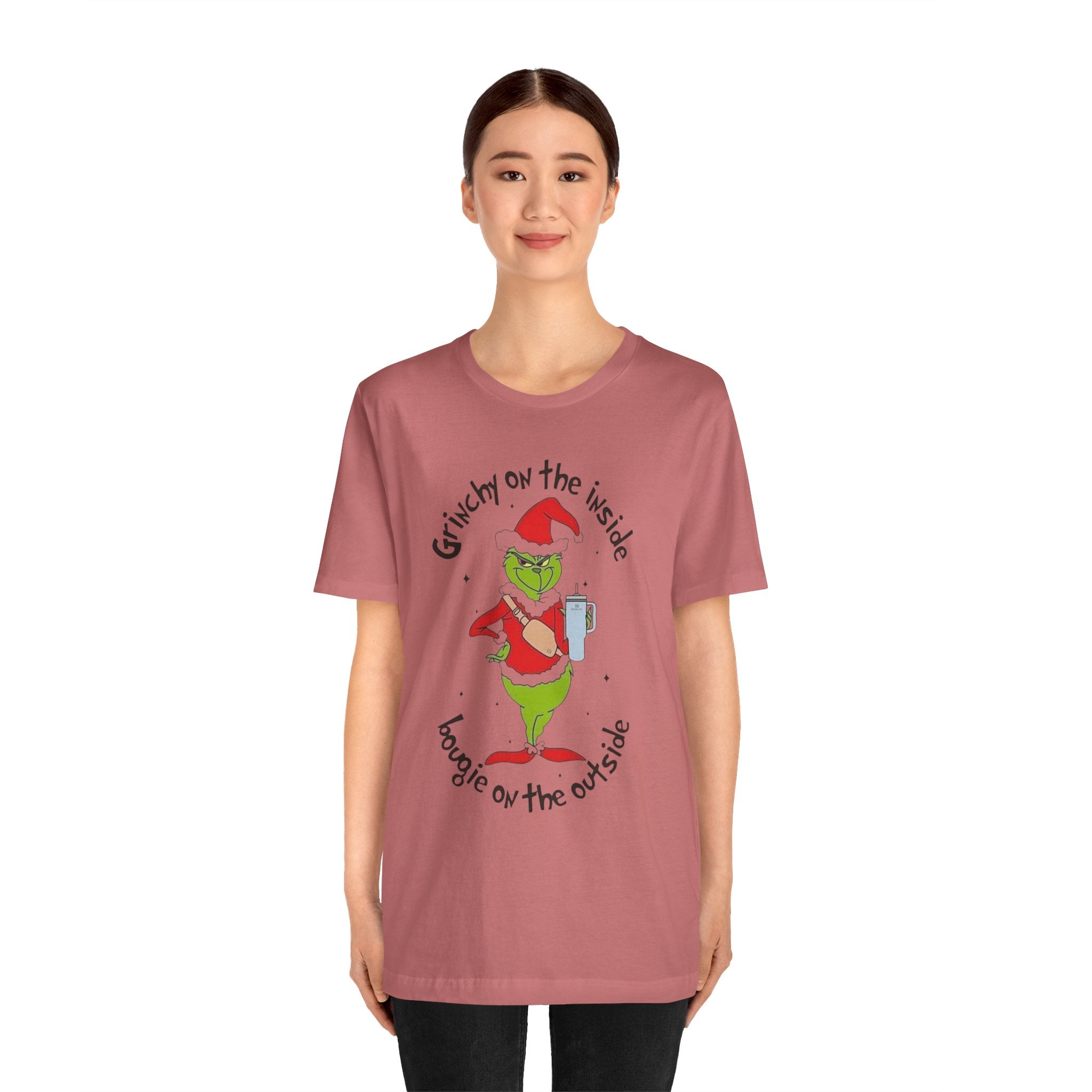 Grinch-Inspired Holiday Tee: 'Grinchy on the Inside, Boogie on the Outside'