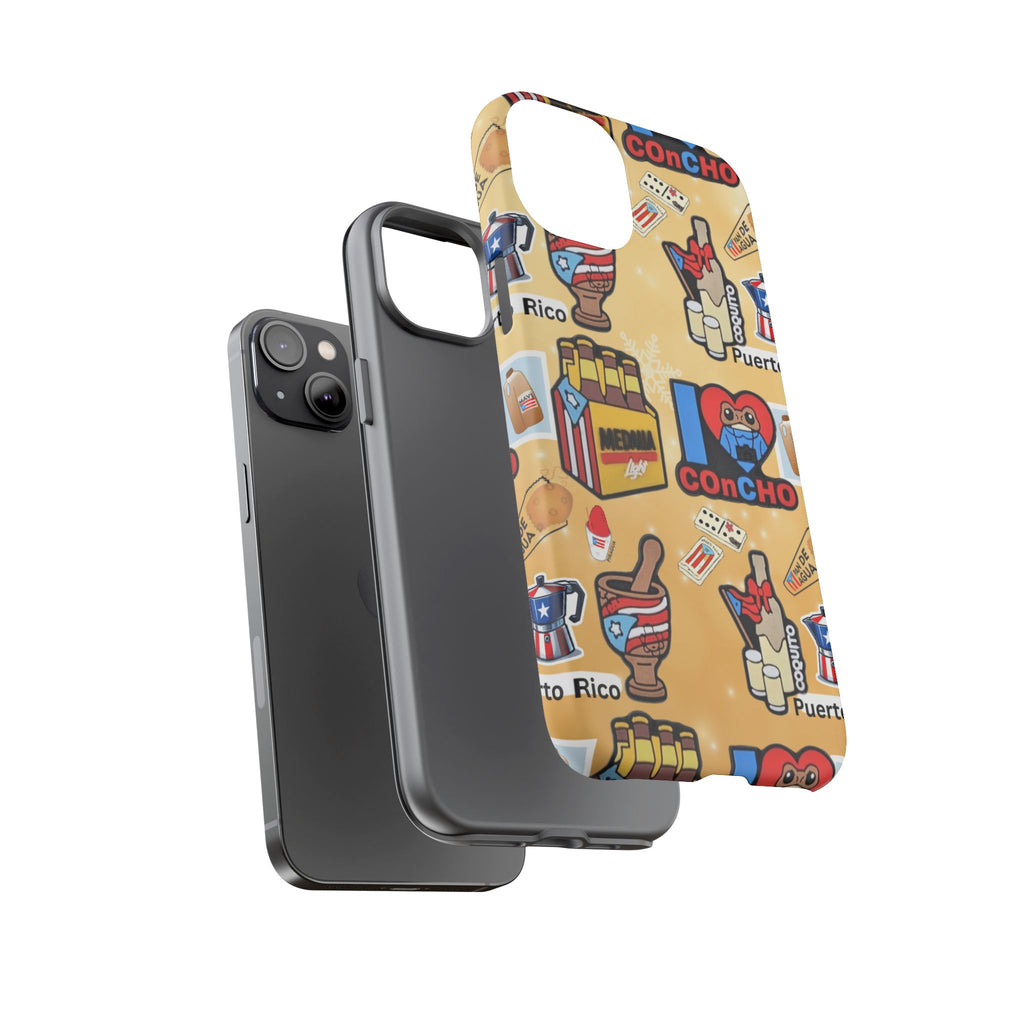 Puerto Rico Sticker Collage Tough Case  ‘I  Concho’ Pattern Phone Case