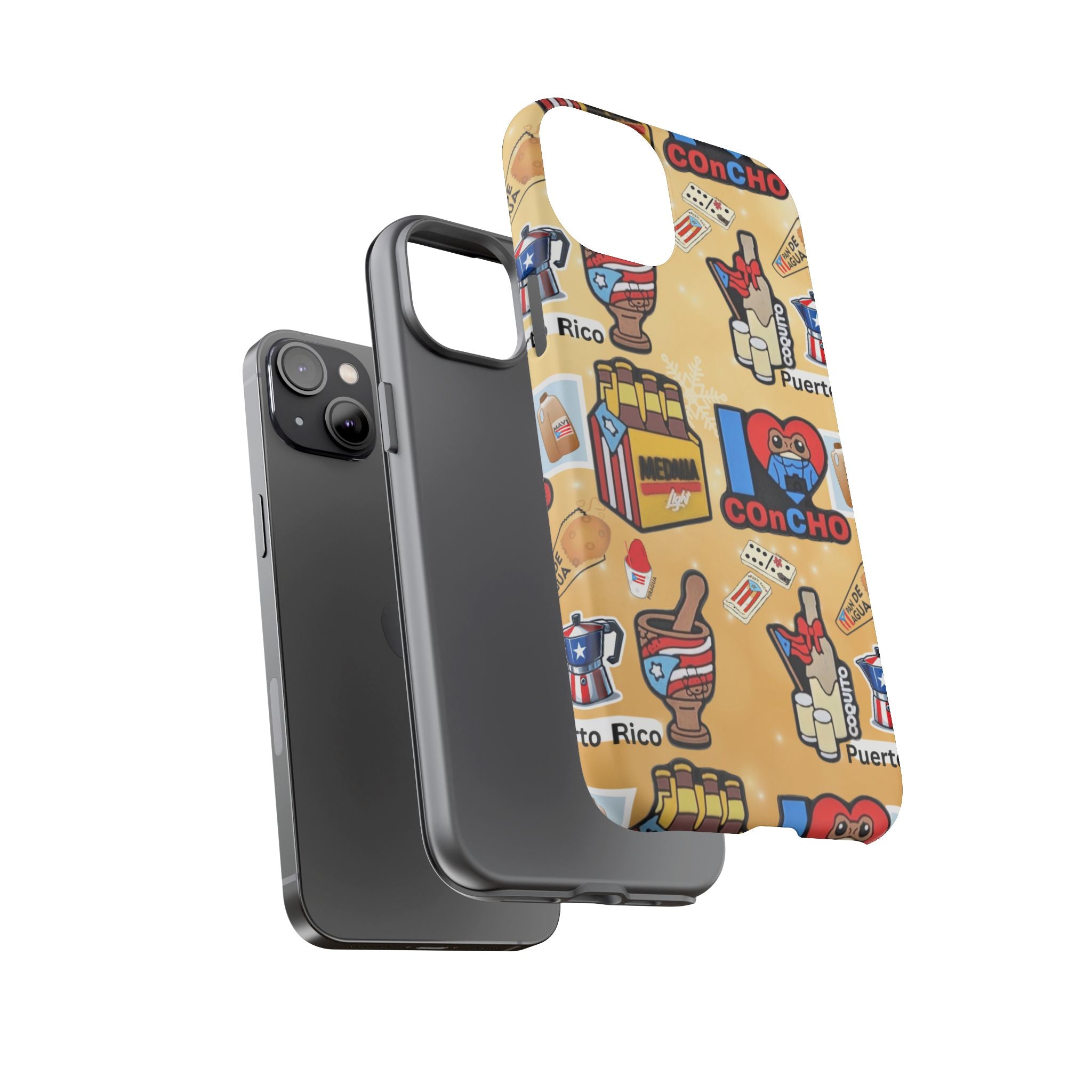 Puerto Rico Sticker Collage Tough Case  ‘I  Concho’ Pattern Phone Case