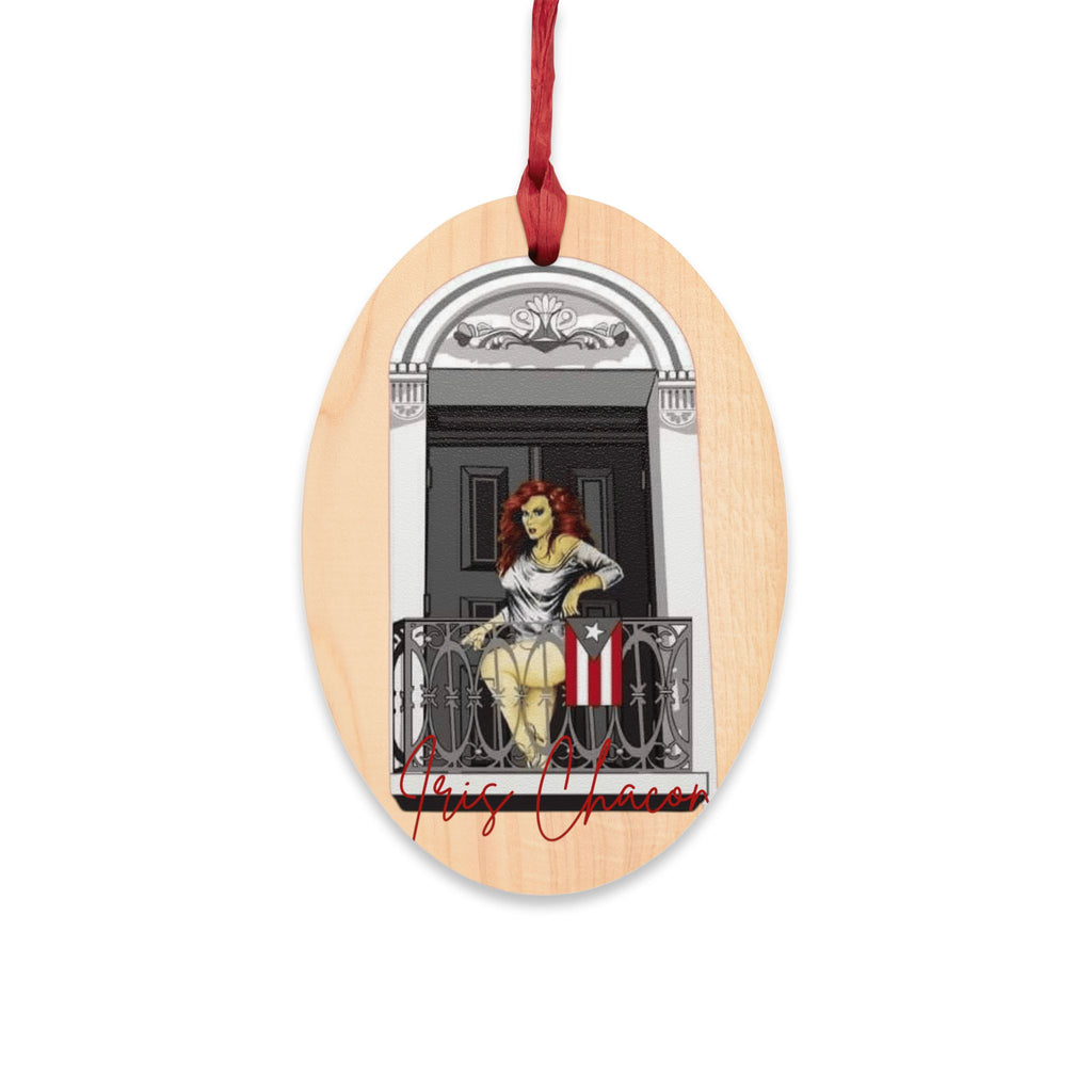 Iris Chacon Boricua Power Glass Ornament – Puerto Rico Sports, Music & Culture Pride