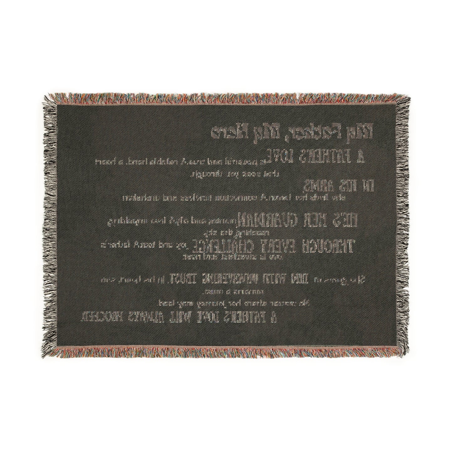 Father's Day Woven Blanket, Cozy Throw, Inspirational Gift, Dad's Comfort Blanket, Family Keepsake, Home Decor