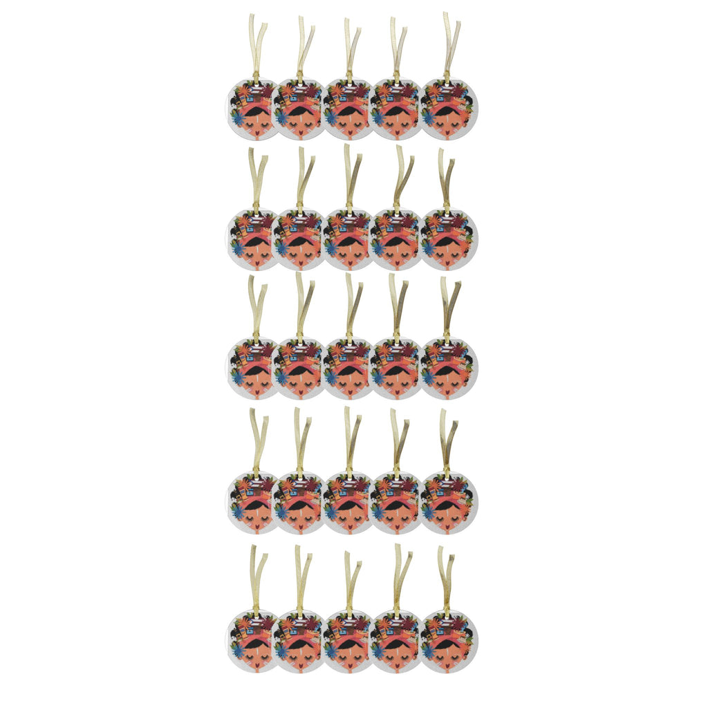 Feliz Navidad Boricua Glass Ornament | Puerto Rican Christmas Keepsake Glass Ornaments