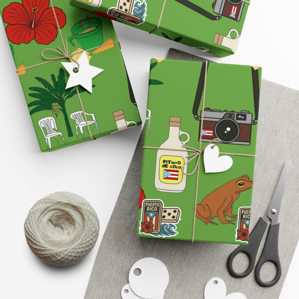 Navidad en Puerto Rico Wrapping Paper – Festive Boricua Holiday Gift Wrap 🇵🇷🎄