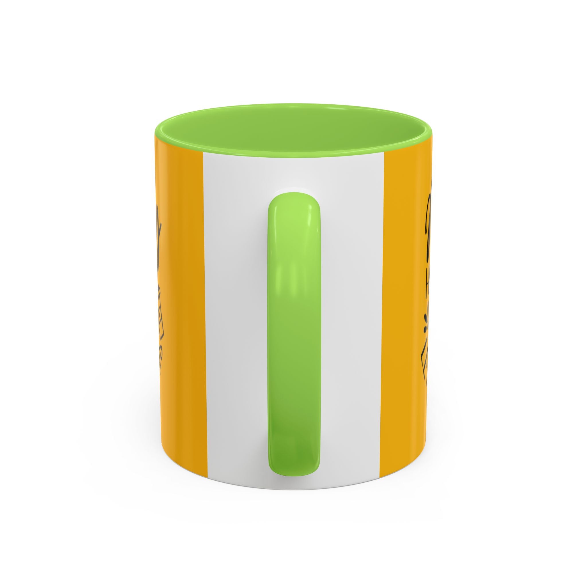 Holiday Coffee Cups with Festive Quotes & Designs Messy Hair Coffee Mug - Fun Yellow Ceramic Cup for Coffee Lovers