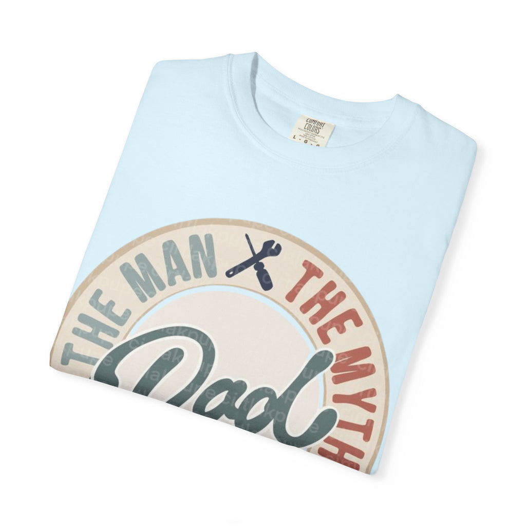 Dad Retro Badge T-Shirt — “Dad: The Man, The Myth, The Legend” Father’s Day Tee