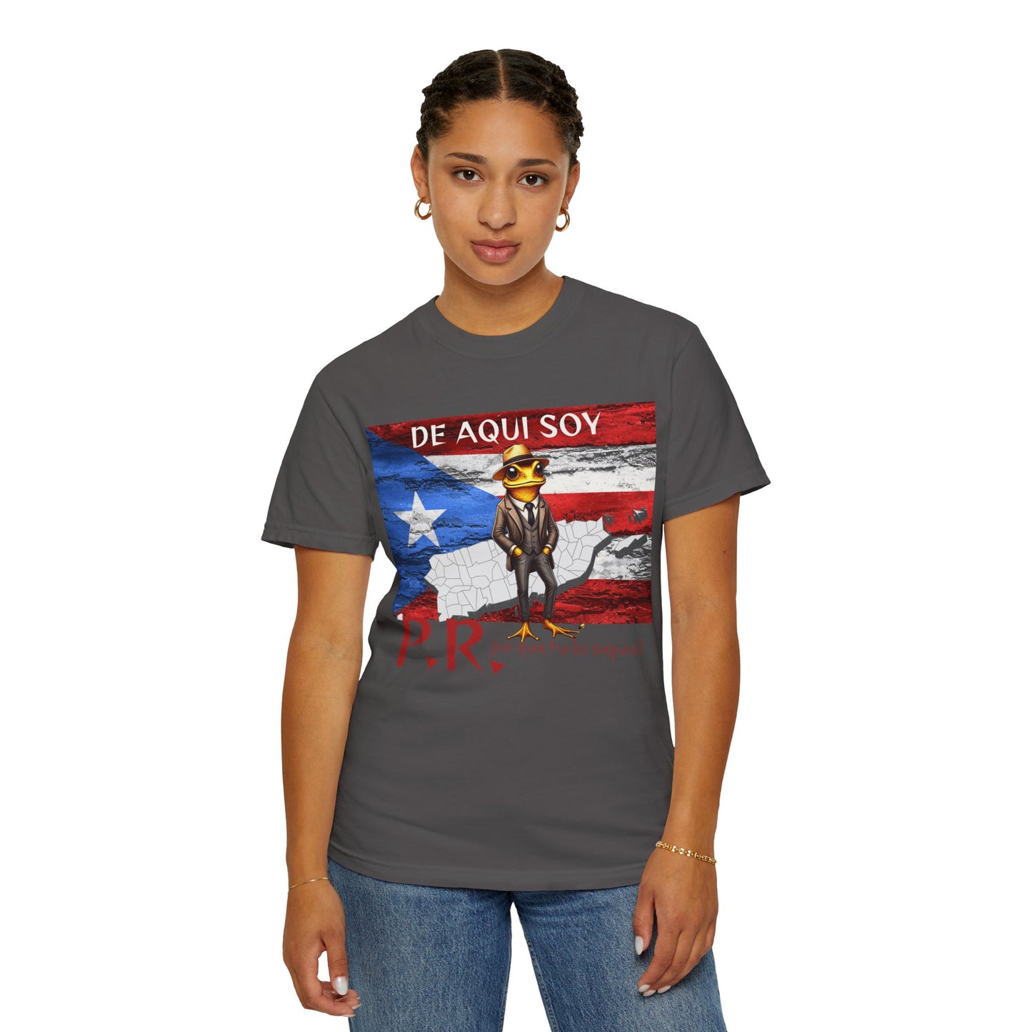 Puerto Rican Pride T-Shirt, Fun Casual Wear, Unisex Garment-Dyed Tee, Perfect for Celebrations, Cultural Identity Shirt
