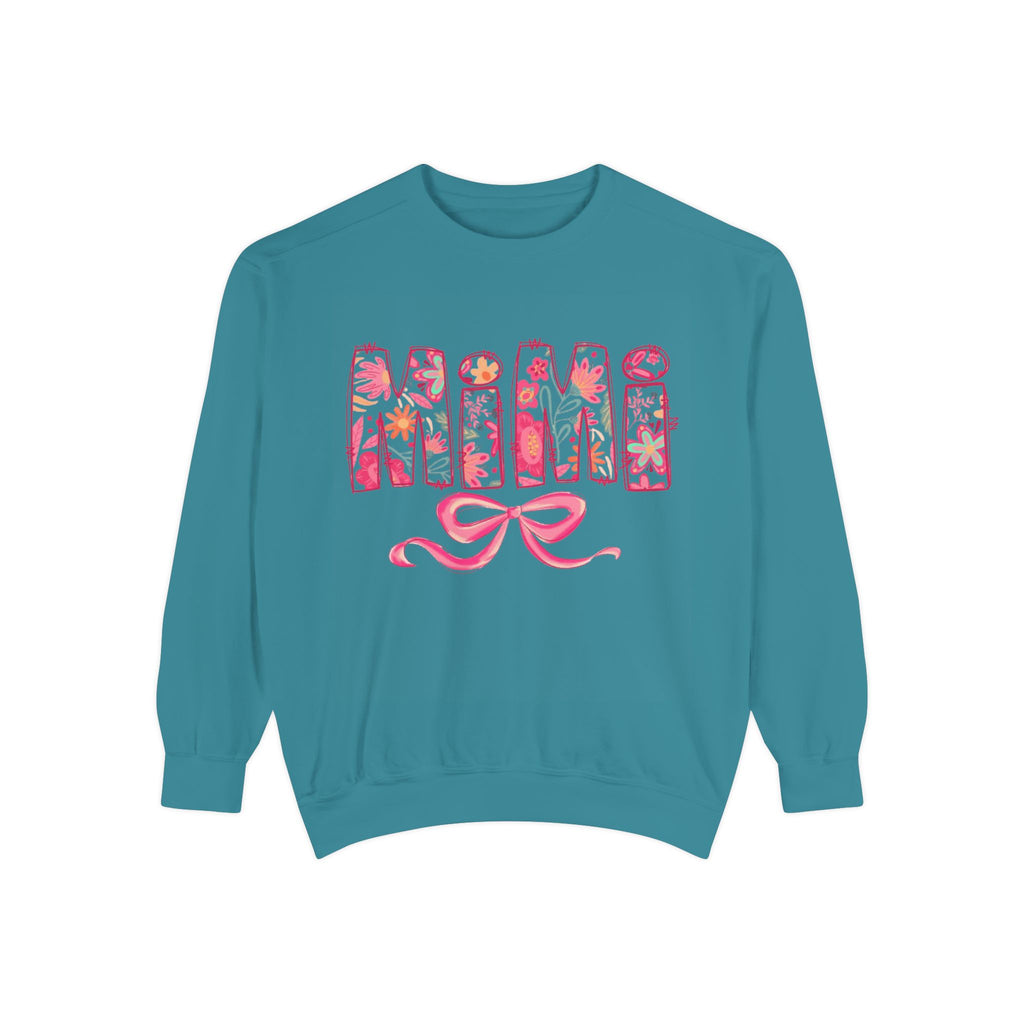 Mama Floral Sweatshirt  Pink Floral 'MAMA' Design with Bow