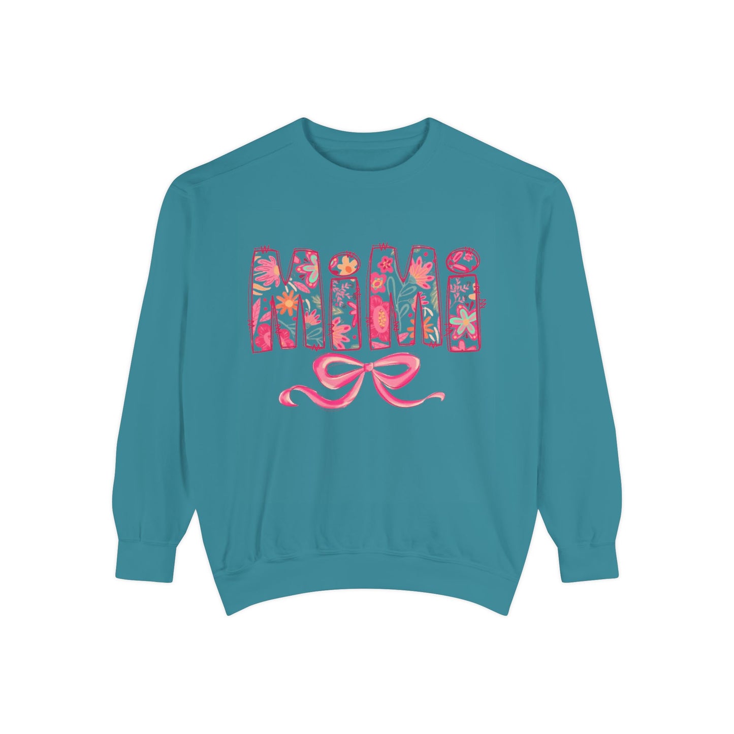 Mama Floral Sweatshirt  Pink Floral 'MAMA' Design with Bow