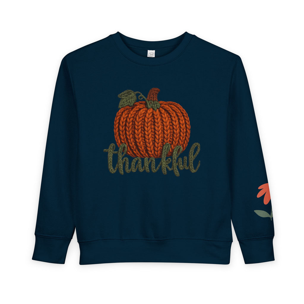 Toddler Sweatshirt  "Thankful" Pumpkin Fall Pullover