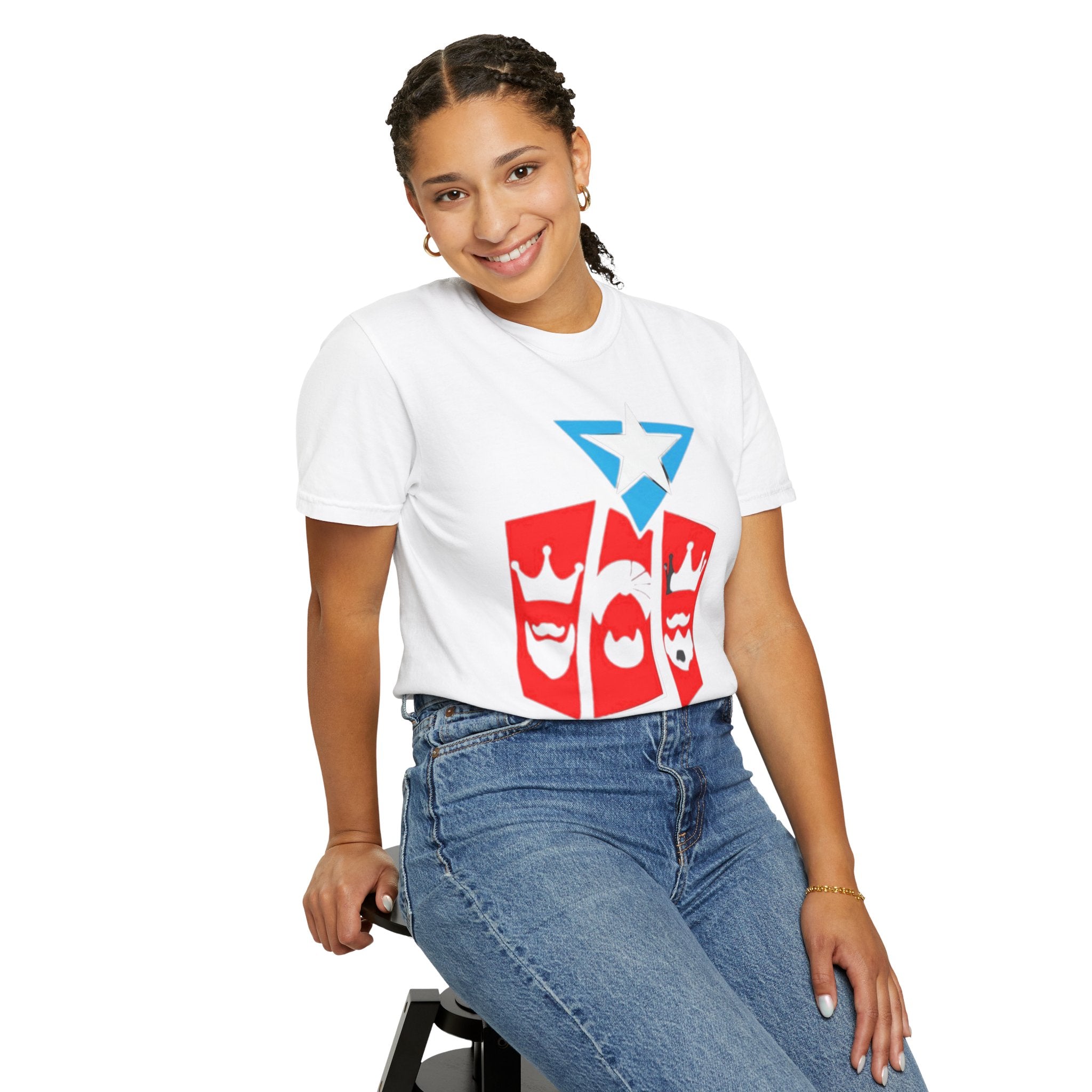 The Three Kings T-Shirt — Puerto Rican Three Kings Graphic Tee (Star & Crown Silhouettes)