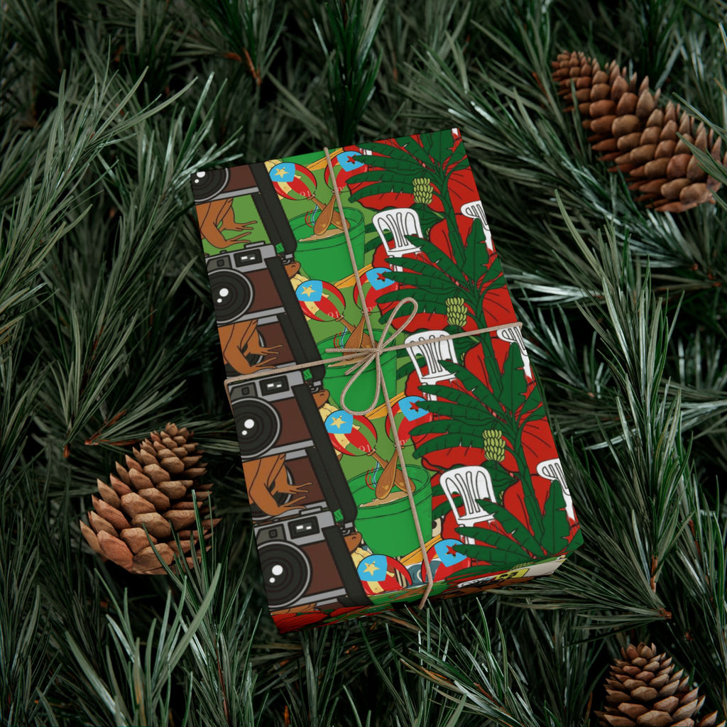 Navidad en Puerto Rico Wrapping Paper – Festive Boricua Holiday Gift Wrap 🇵🇷🎄