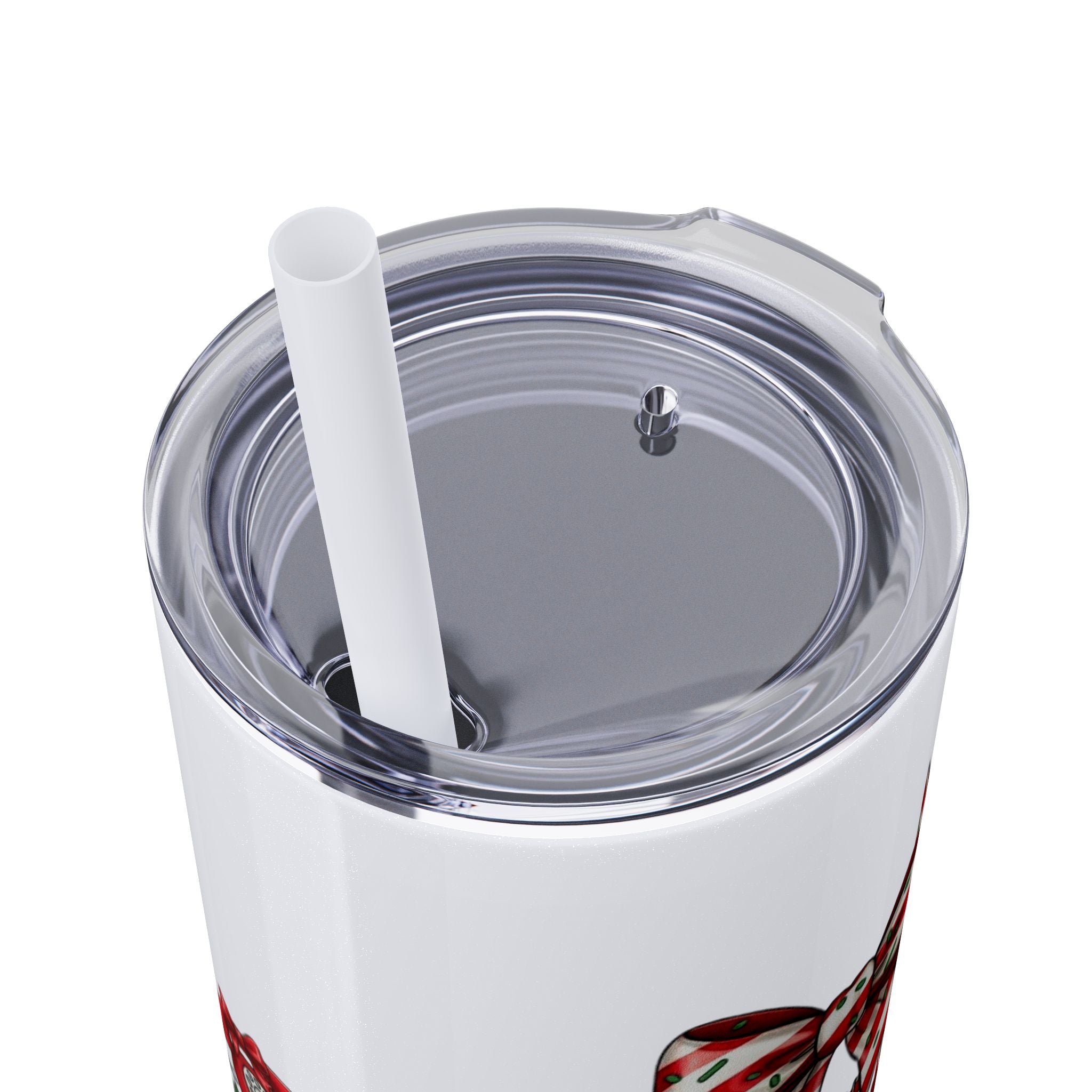 Christmas mug for the office team who keeps everything running smoothly. Candy Cane Christmas Office Secret Santa Design, 20oz with Straw