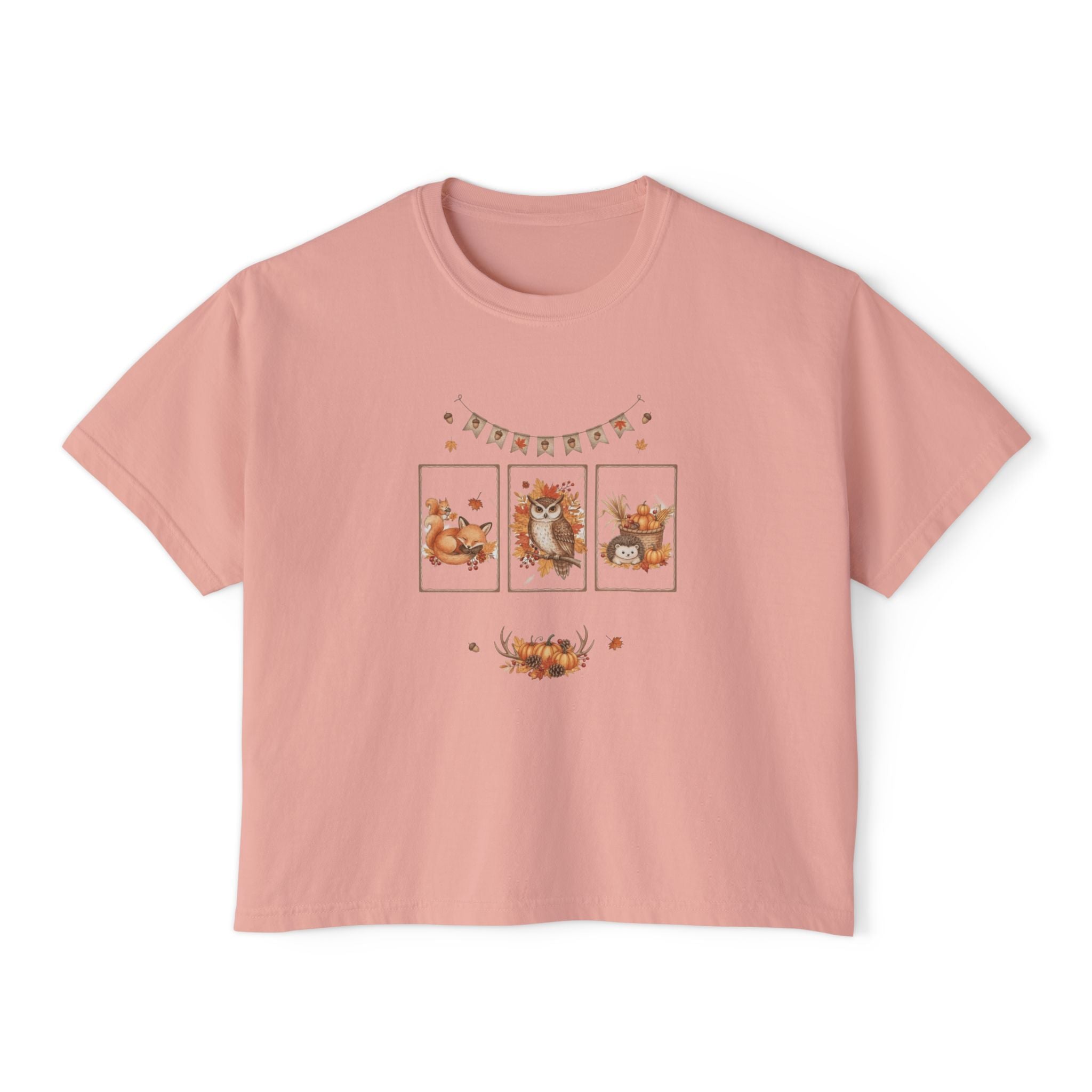 Autumn Vibes Women's Boxy Tee - Cozy Seasonal Apparel, Perfect for Fall Celebrations, Casual Style, Gift for Her, Cute Graphic Top