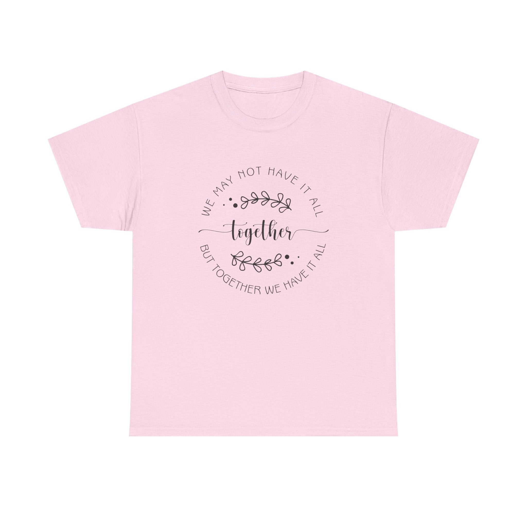 Together Floral Circle Tee  "Together" Inspirational Family Unity Shirt