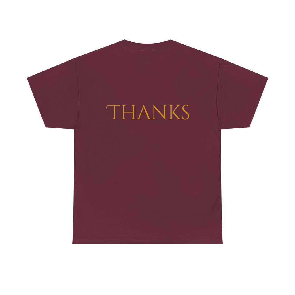 Give Thanks Tee Thanksgiving Graphic T-Shirt with Rustic Bow Design