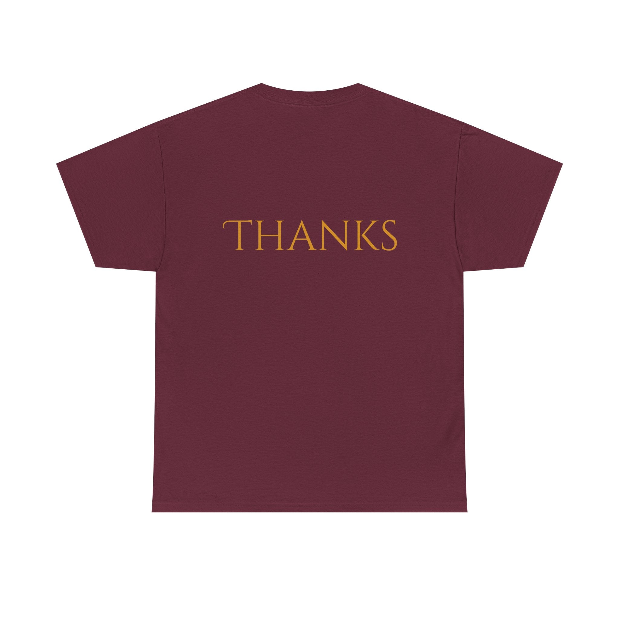 Give Thanks Tee Thanksgiving Graphic T-Shirt with Rustic Bow Design