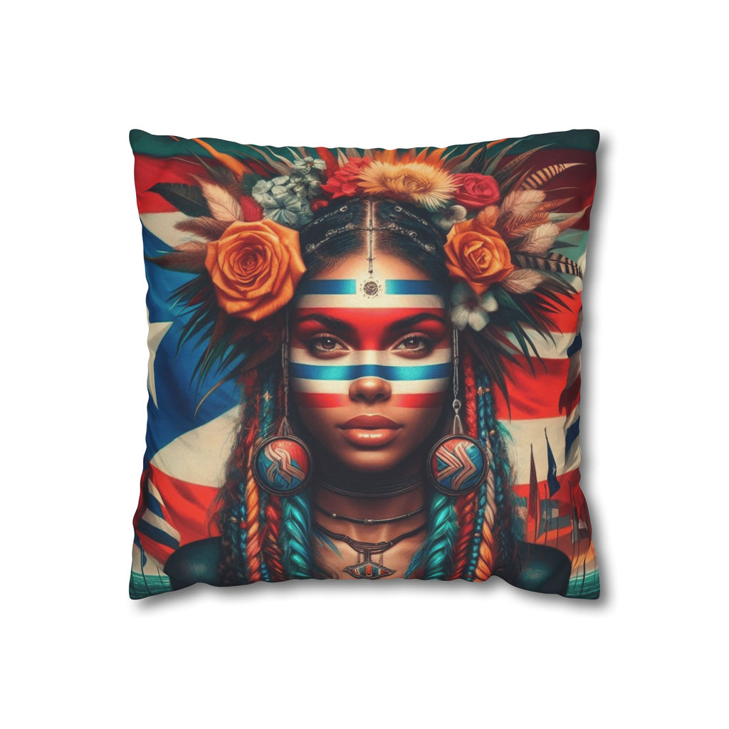 Tribal Goddess Decorative Pillow Puerto Rico Culture Pillow