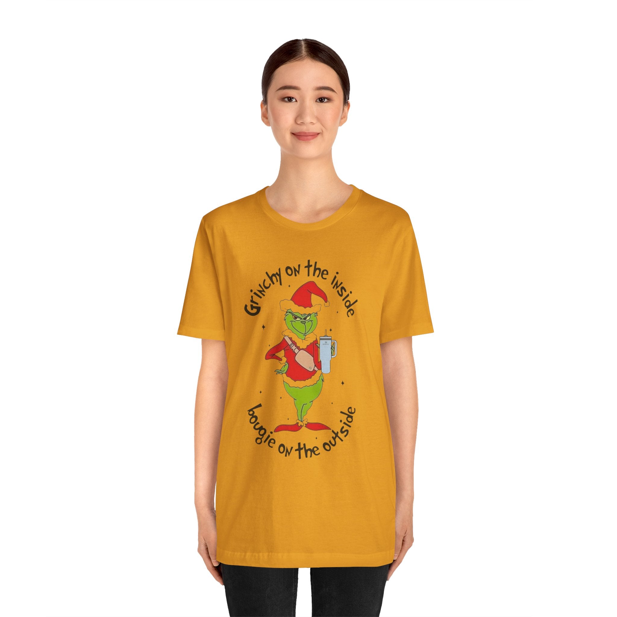 Grinch-Inspired Holiday Tee: 'Grinchy on the Inside, Boogie on the Outside'