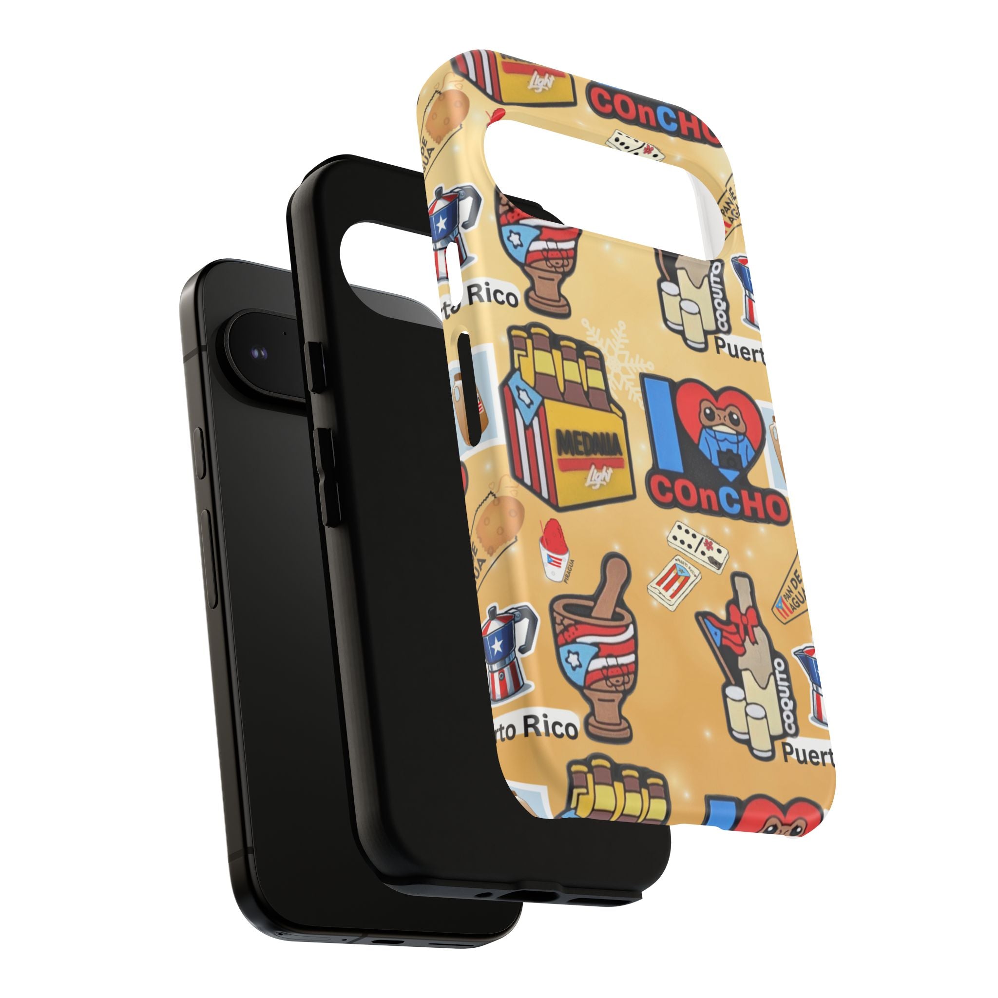 Puerto Rico Sticker Collage Tough Case  ‘I  Concho’ Pattern Phone Case