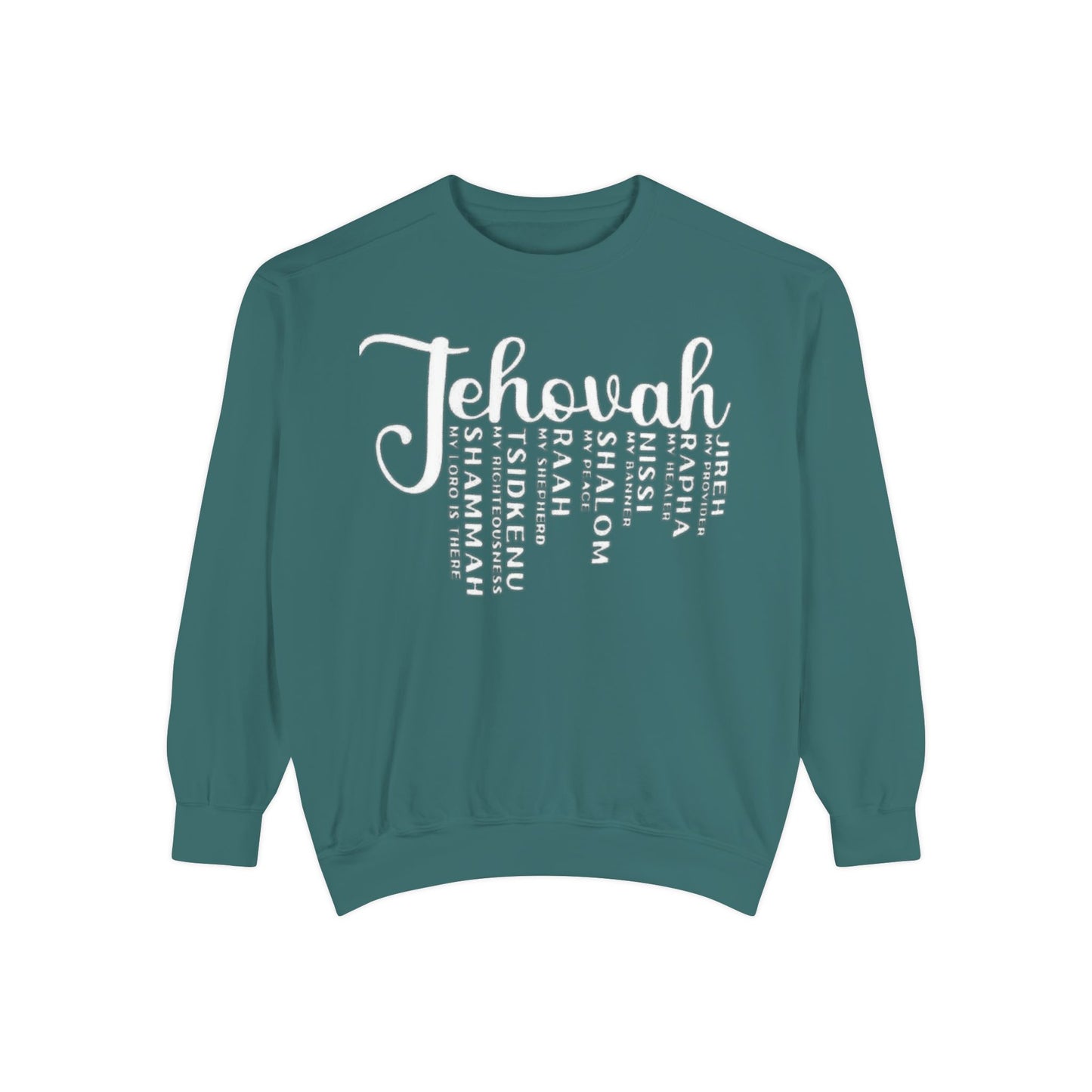 Jehovah Names Sweatshirt  Christian Faith Scriptural Names Pullover