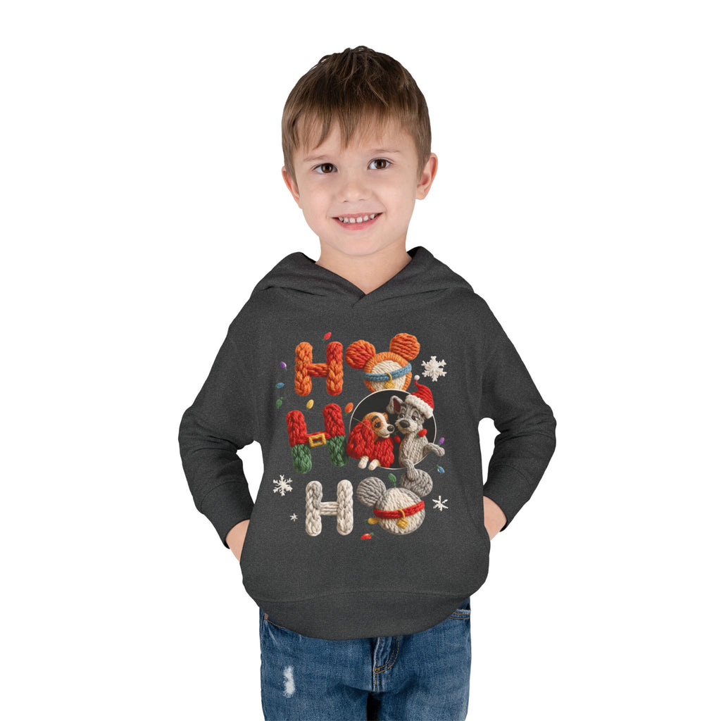 Toddler Hoodie "Ho Ho Ho" Festive Raccoon Christmas Pullover
