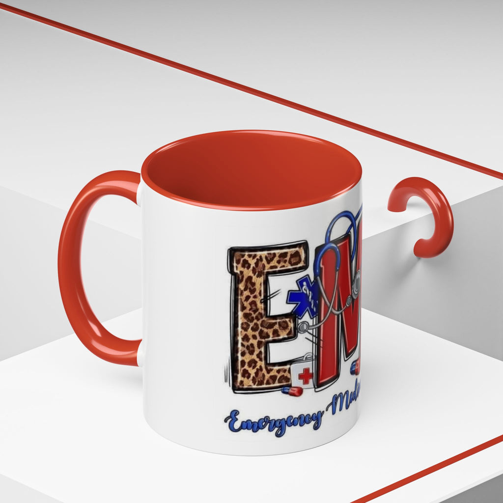 EMT Coffee Mug — Emergency Medical Technician Ambulance Stethoscope Design (11/15oz) Medical Christmas Mug