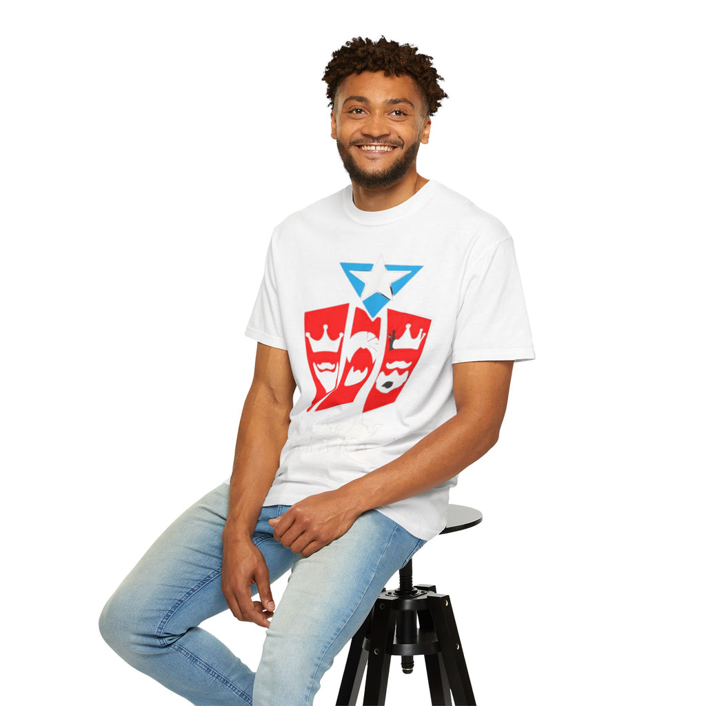 The Three Kings T-Shirt — Puerto Rican Three Kings Graphic Tee (Star & Crown Silhouettes)