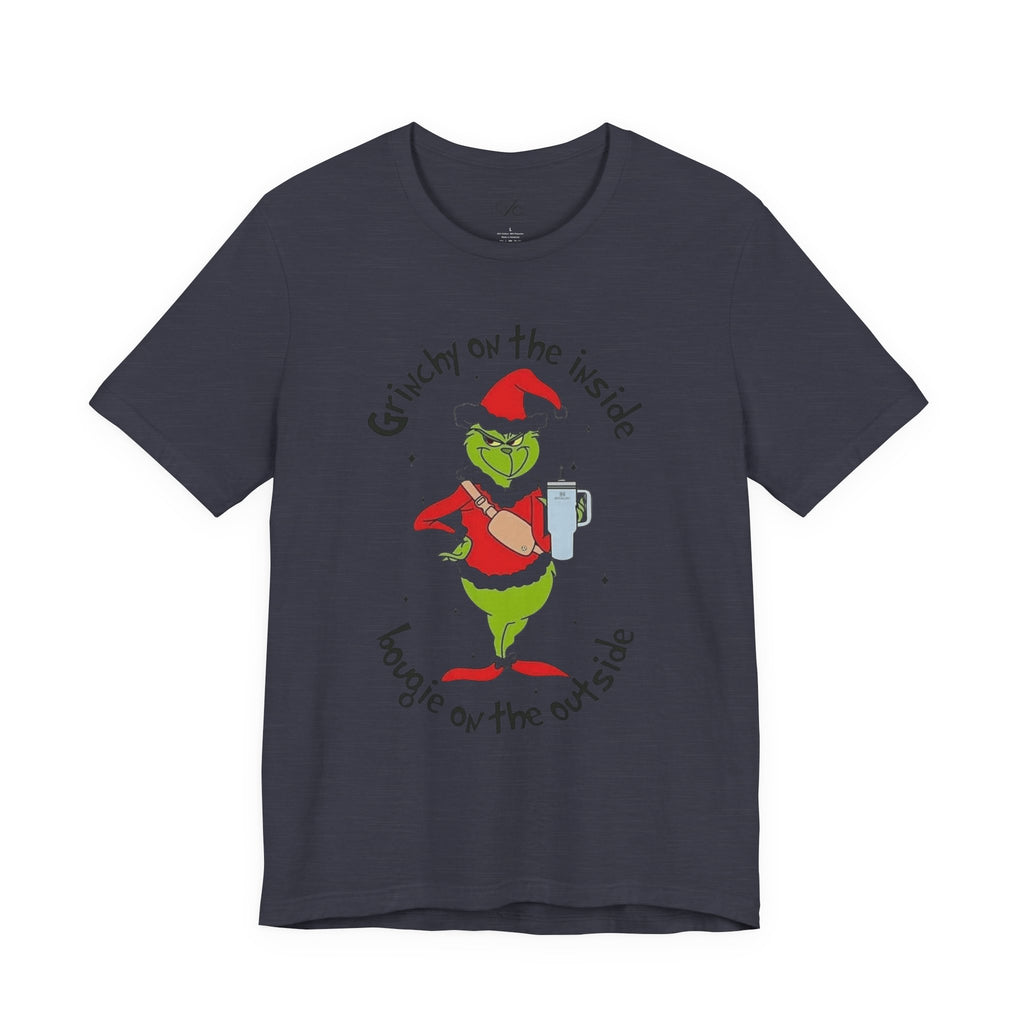 Grinch-Inspired Holiday Tee: 'Grinchy on the Inside, Boogie on the Outside'
