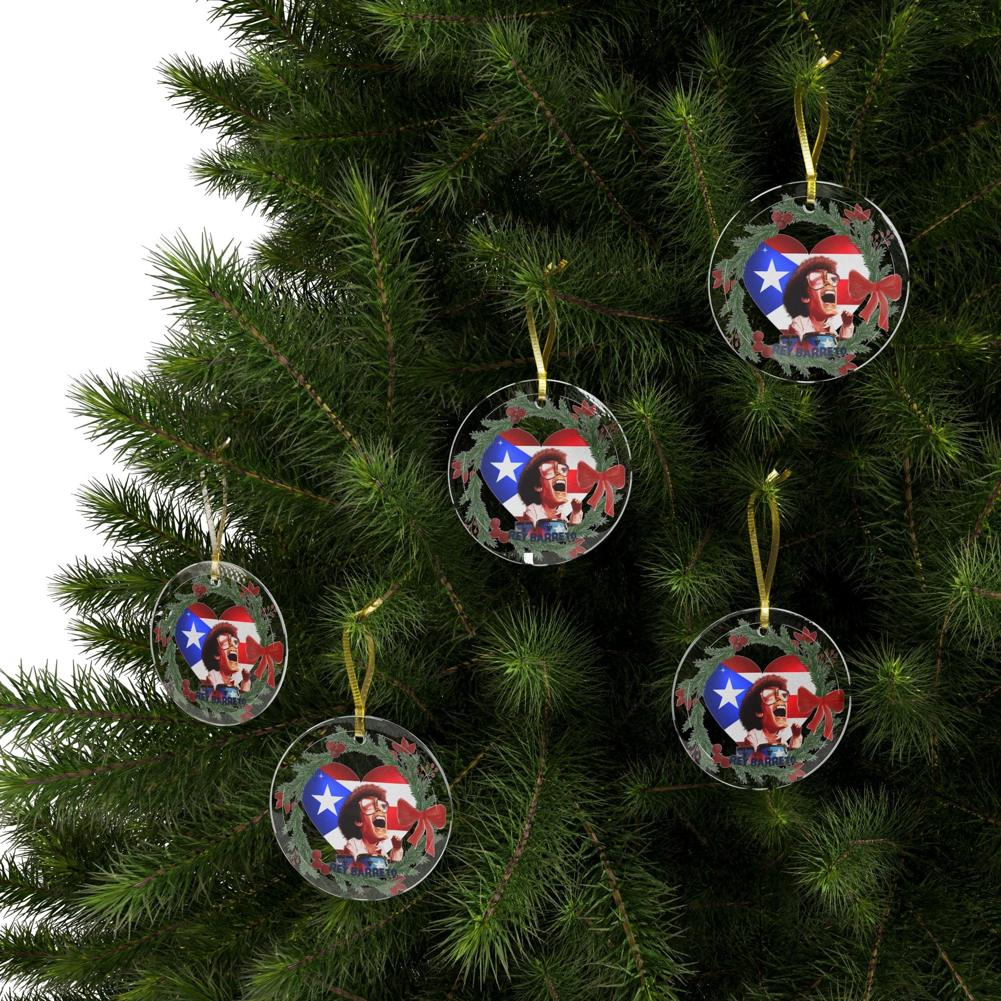 Glass Ornaments Salsa Musica Puerto Rico Glass Ornaments