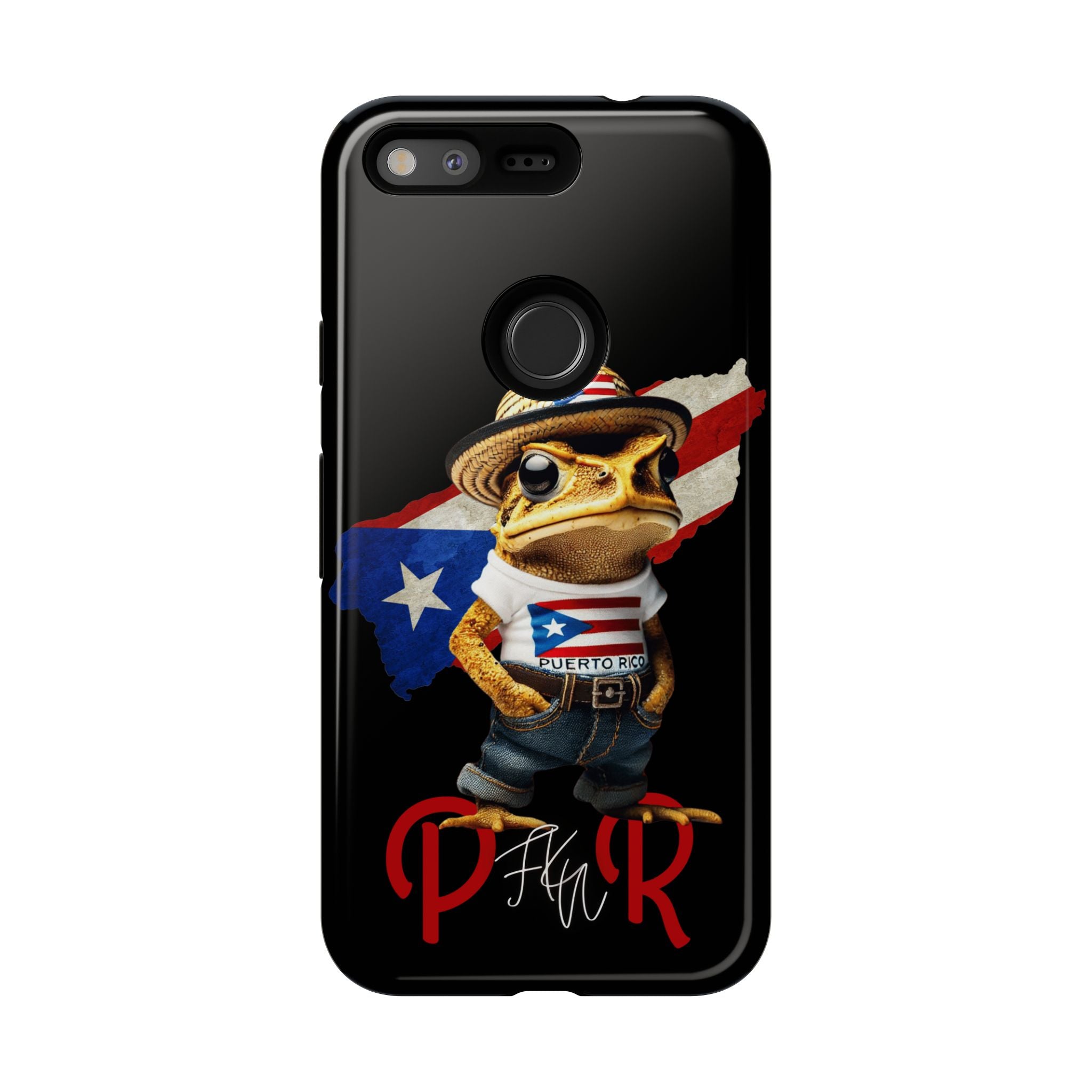 Puerto Rican Frog Tough Phone Case  Puerto Rico Flag Patriotic Protective Case