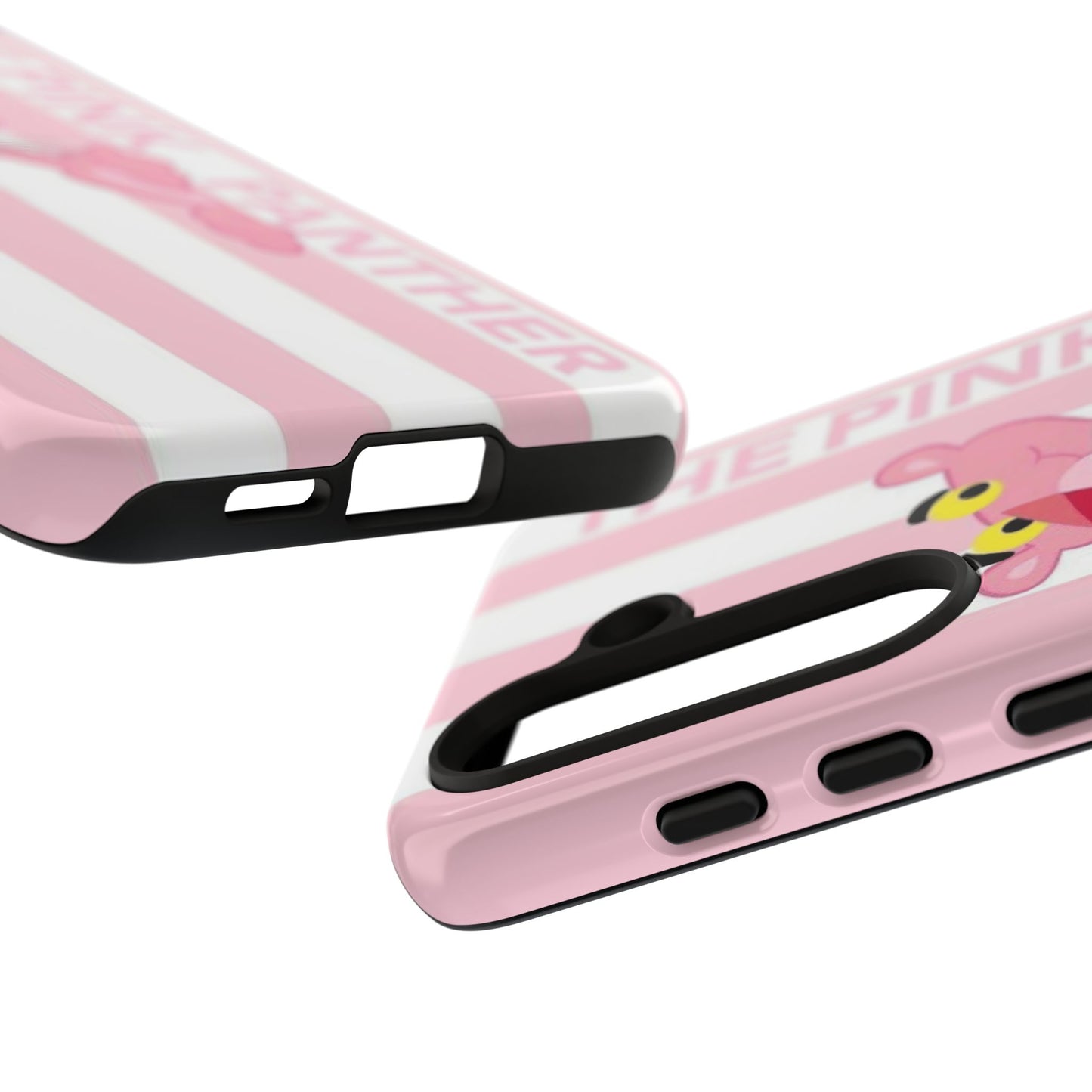 Pink Panther Tough Case Retro Striped Phone Case with "The Pink Panther" Design