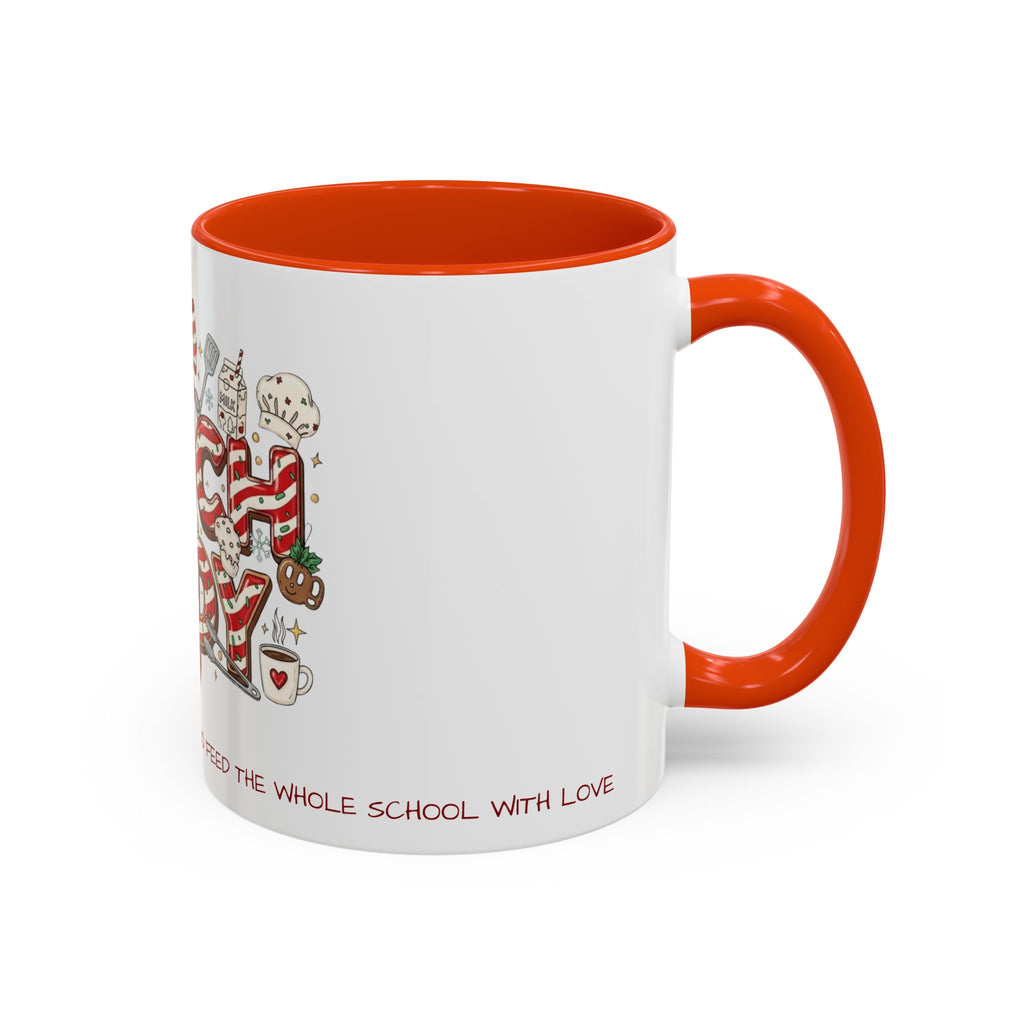 Lunch Lady Mug "Cafeteria Hero Who Feeds the Whole School With Love" | 11oz/15oz Gift  School Staff Christmas Mug Collection