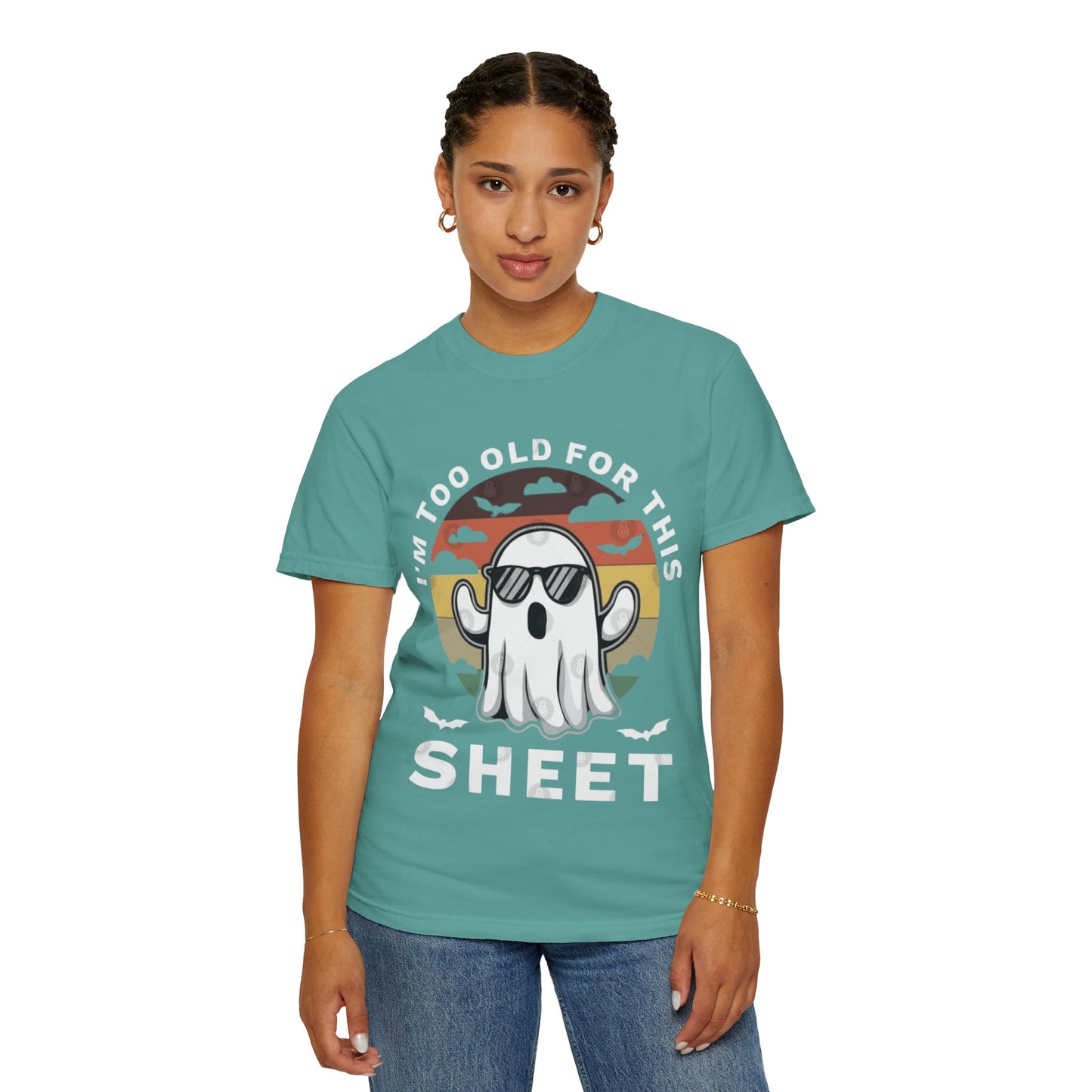 Ghostly Humor Unisex T-Shirt, Relaxed Vintage Tee, Halloween Apparel, Fun Gift, Casual Outfit, Quirky Statement Shirt, Ghost Sheet T-shirt