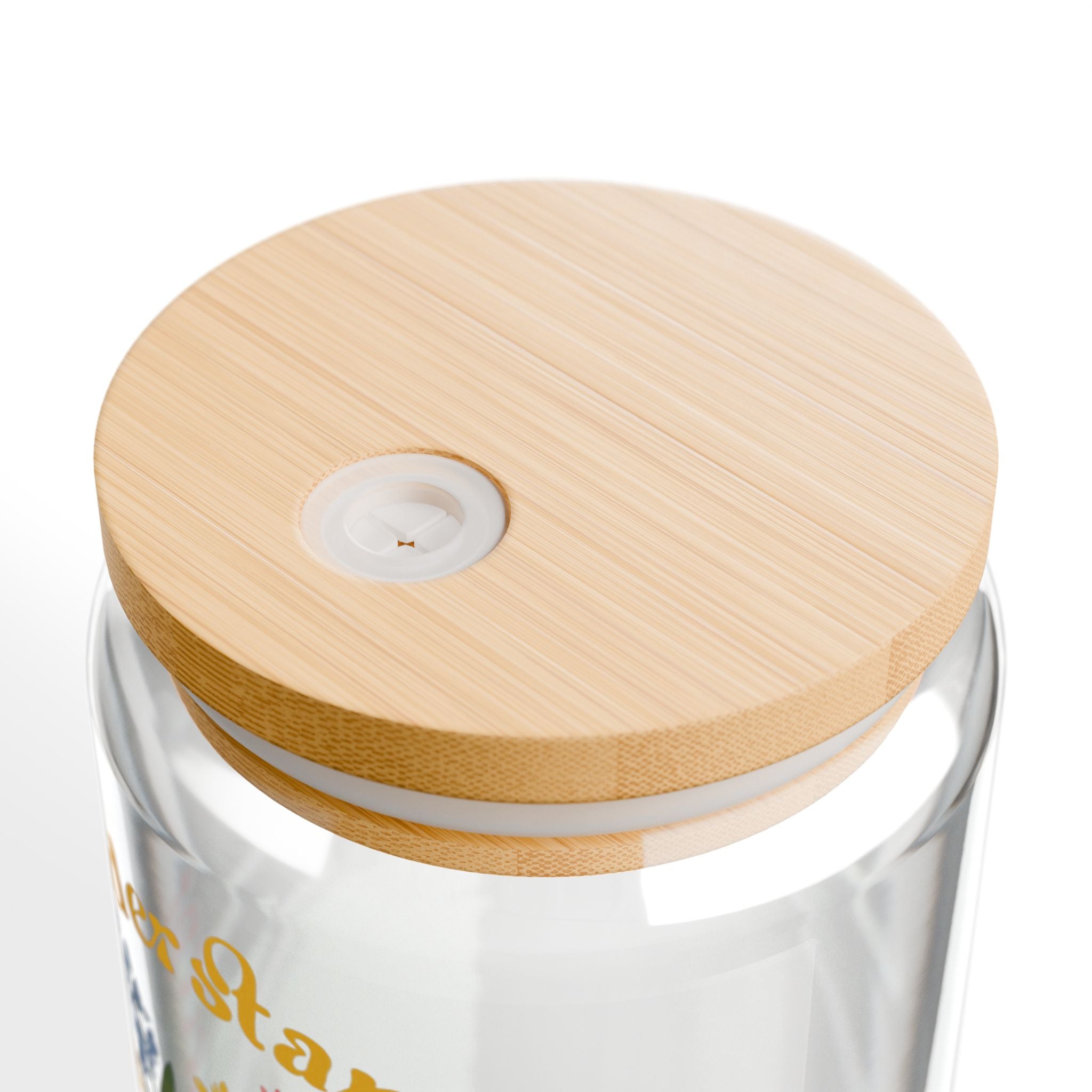 Autism Awareness & Pride Collection Floral Autism Awareness Sipper Glass - 16oz with Bamboo Lid