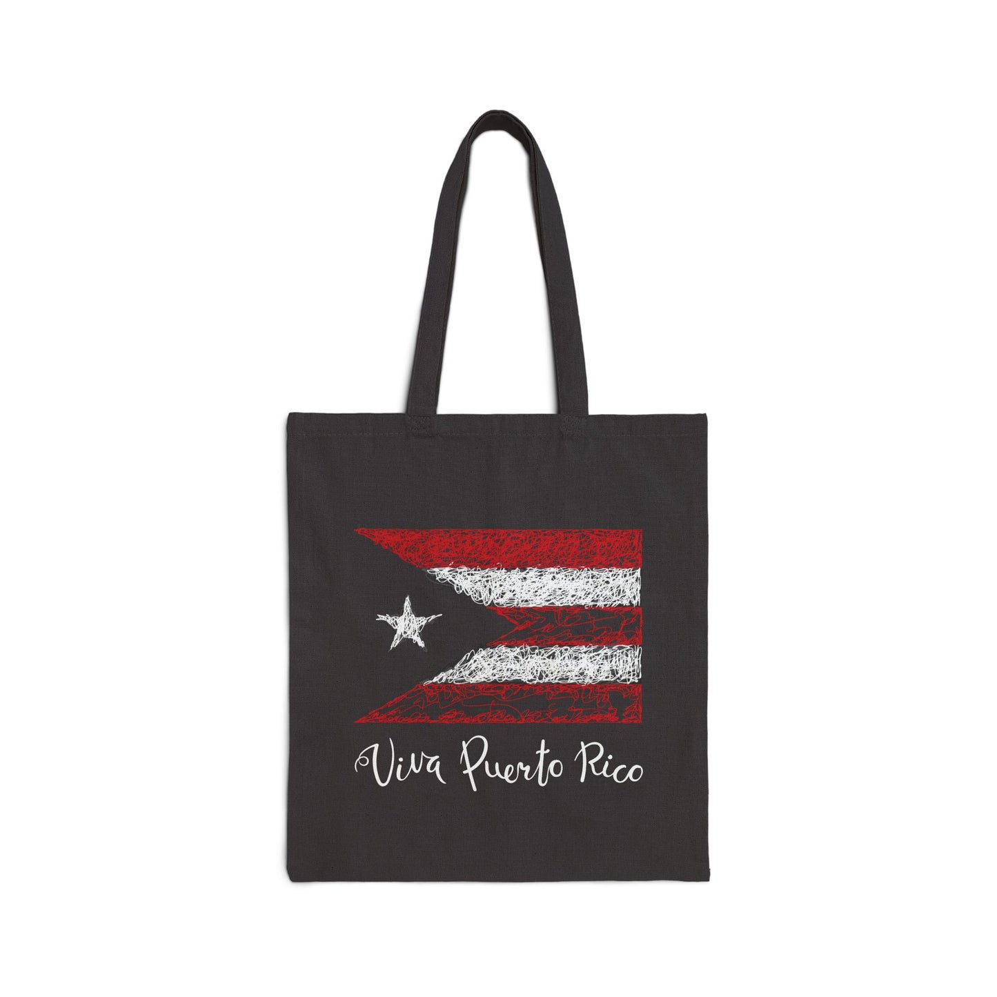 Puerto Rican Flag Handbag Cotton Canvas Tote Bag