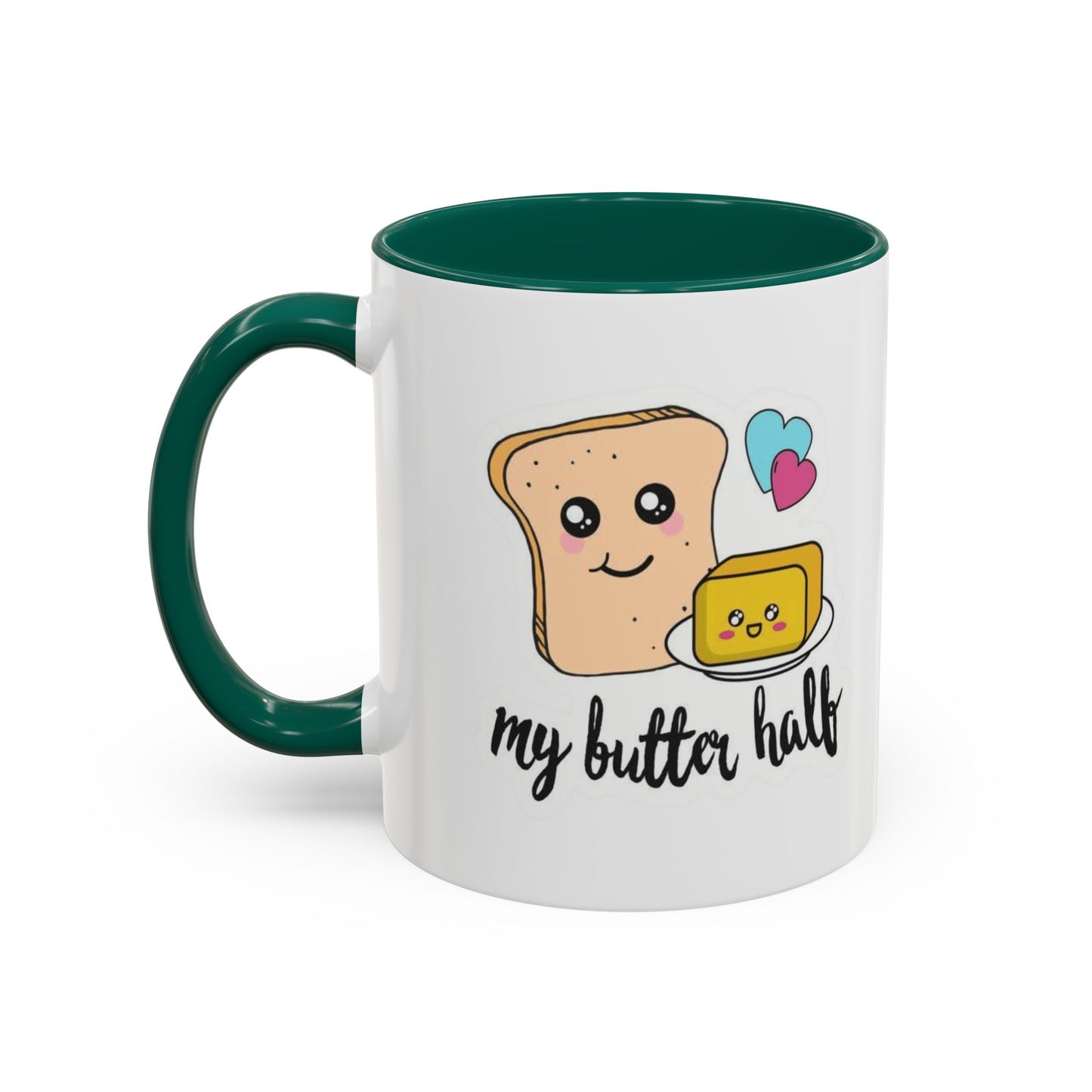 Motivational & Funny Quote Mugs Uplifting Coffee Cup Gifts Cute Foodie Relationship Mug My Butter Half Design, Colorful 11oz & 15oz