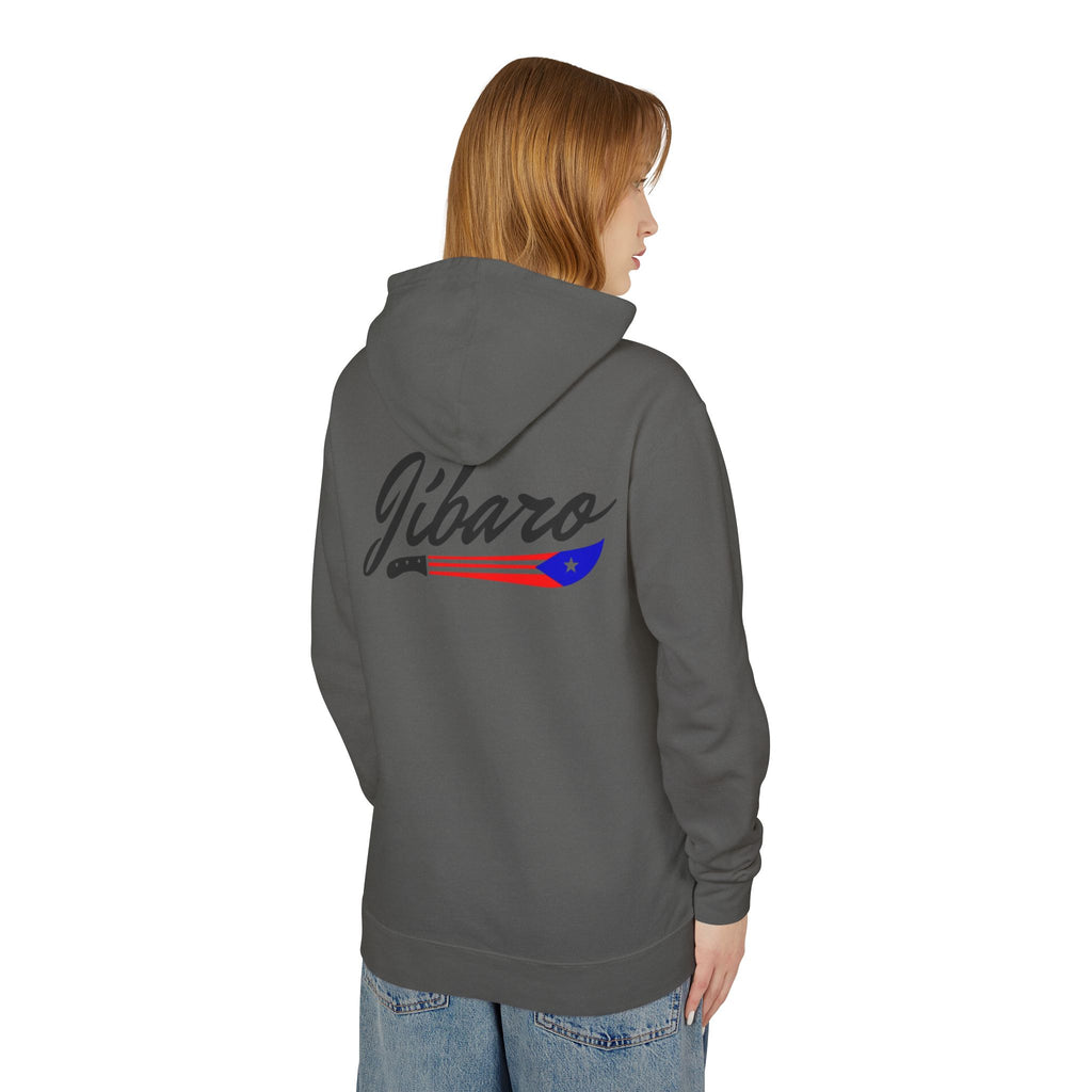 Puerto Rico Heart Flag Hoodie  "Jíbaro" Back Graphic