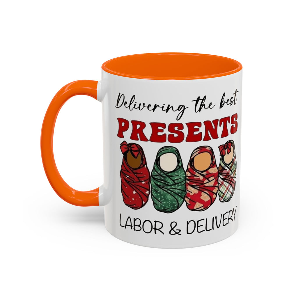 Christmas Presents Delivery Coffee Mug — "Delivering the Best Presents" Accent Mug Medical Christmas Mug,