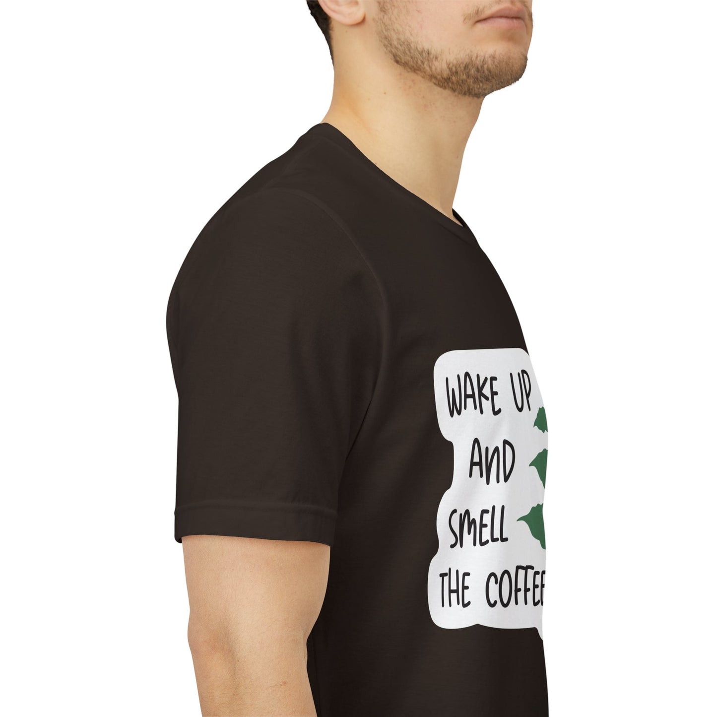 Wake Up and Smell the Coffee Tee  Coffee Plant Graphic T-Shirt