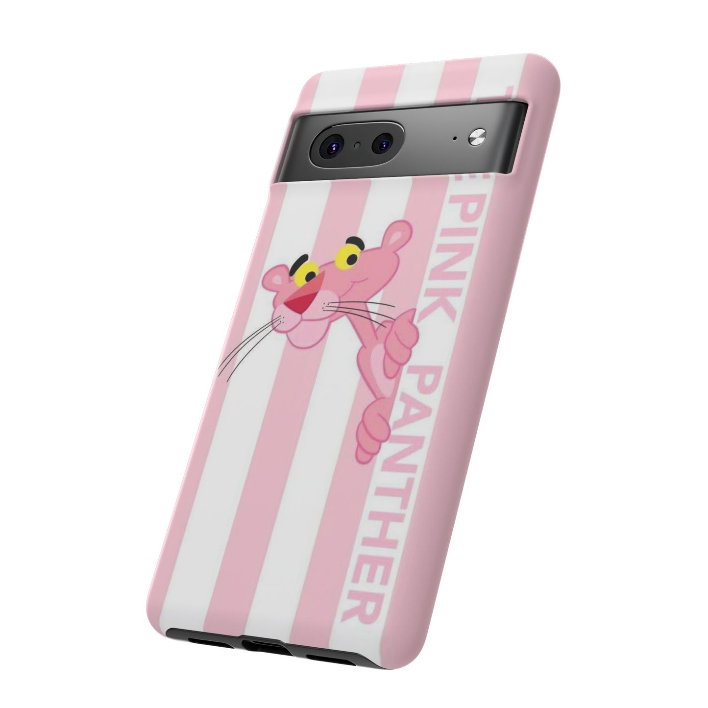Pink Panther Tough Case Retro Striped Phone Case with "The Pink Panther" Design