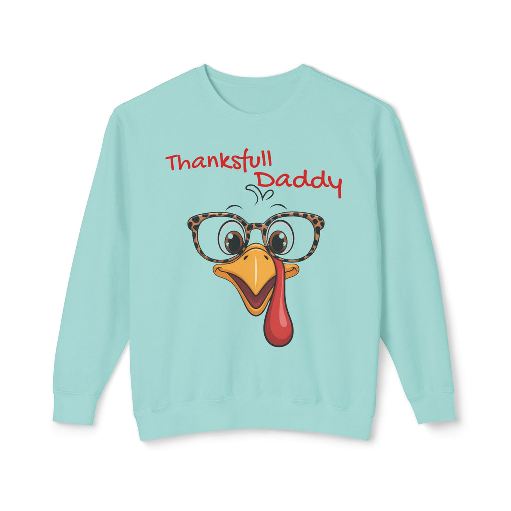Thanksgiving Turkey 'Thankstfull Daddy' Crewneck Sweatshirt Fall T-Shirts and Sweatshirts Collection