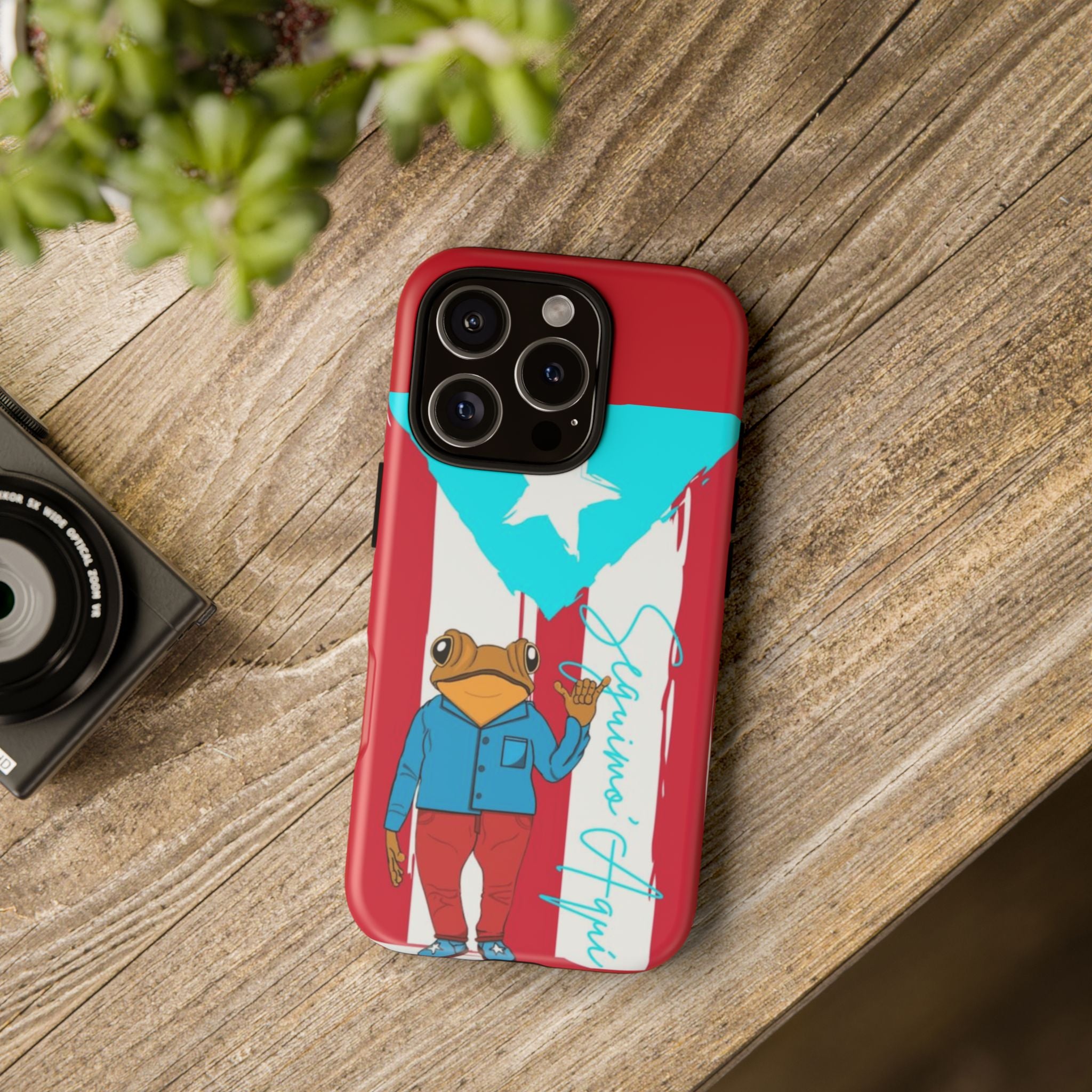 Puerto Rican Flag Frog Design ("Señorita Hops")Phone Case Isla del Encanto Phone Case – Puerto Rican Style