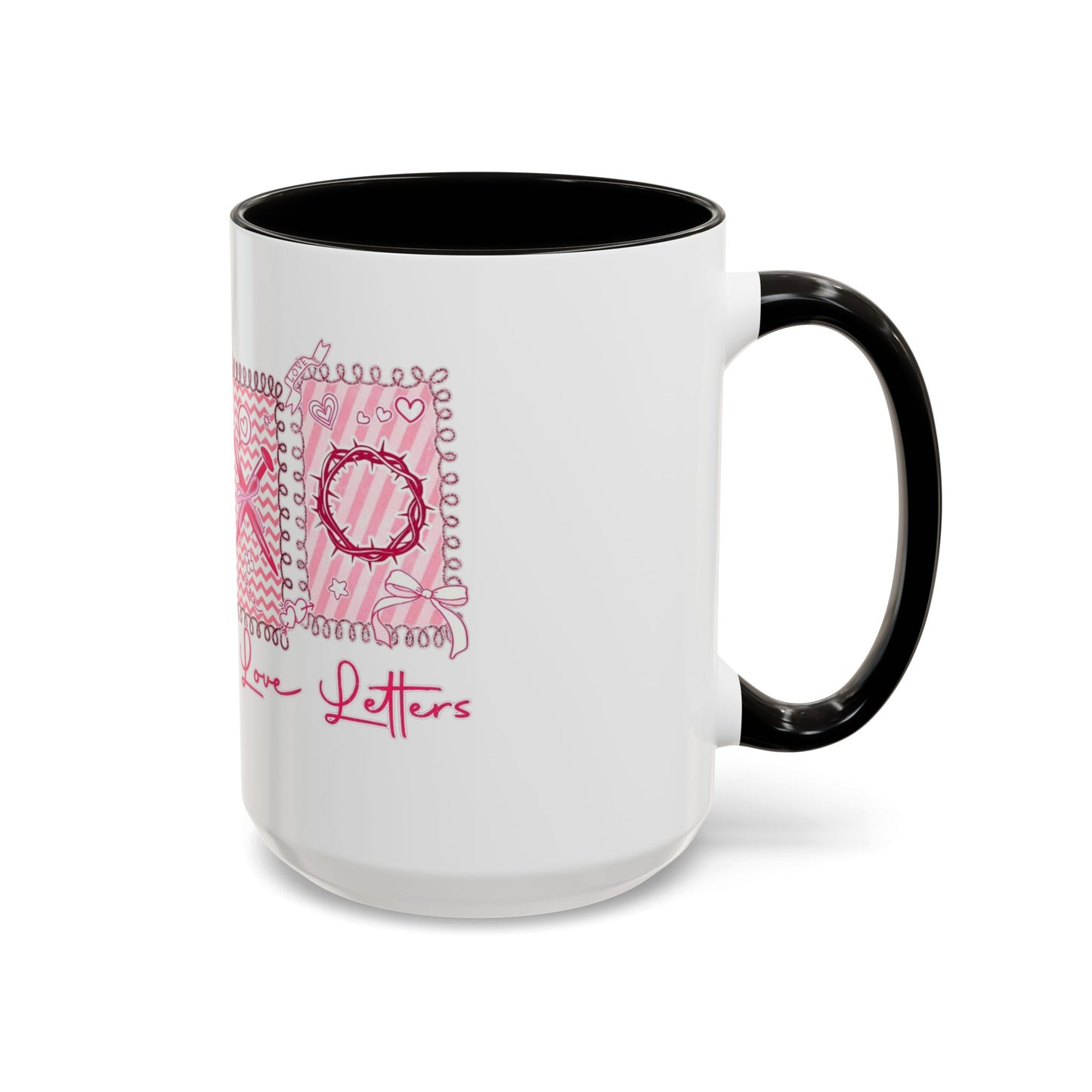 Love Letters XOXO Ceramic Mug — Colorful 11oz & 15oz Coffee Cup