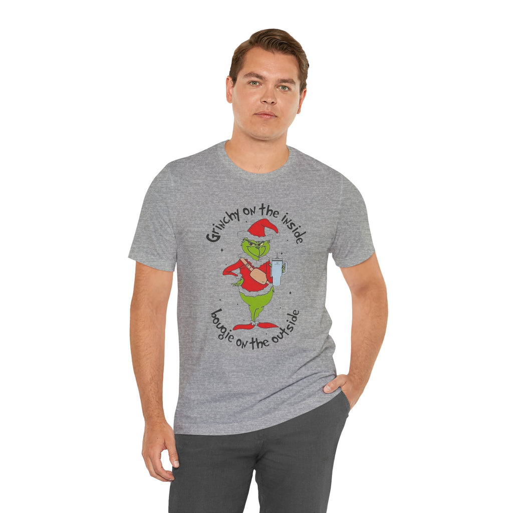Grinch-Inspired Holiday Tee: 'Grinchy on the Inside, Boogie on the Outside'