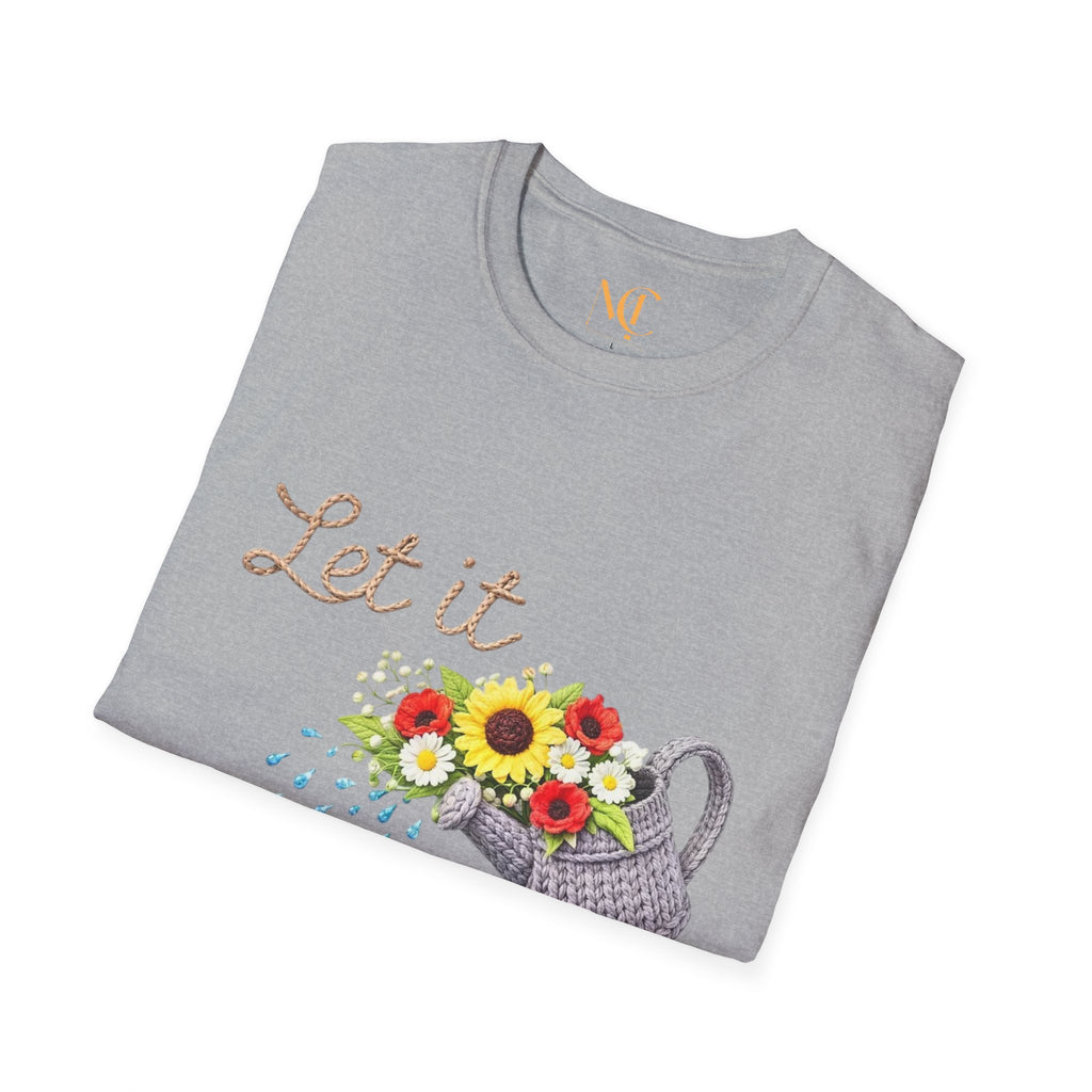 Let It Grow T-Shirt — Floral Watering Can Garden Tee